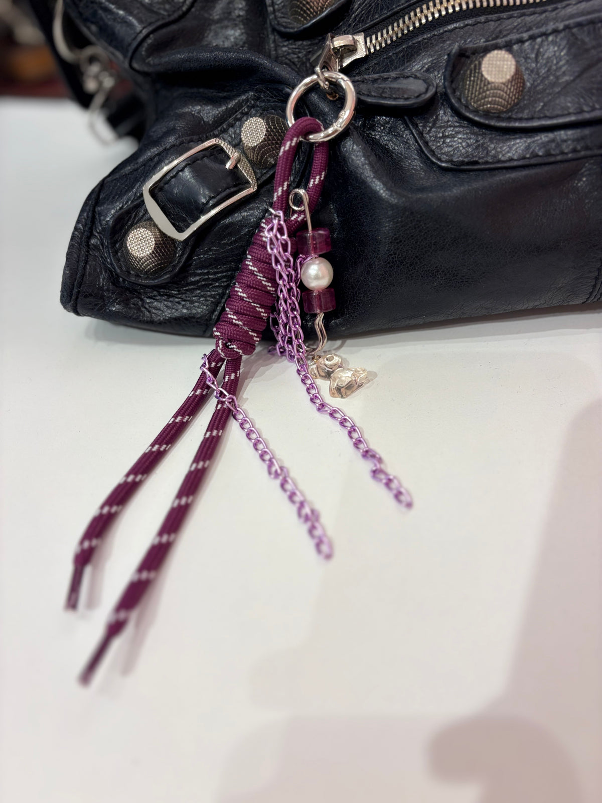 Cool handmade bag charm with teddy bear
