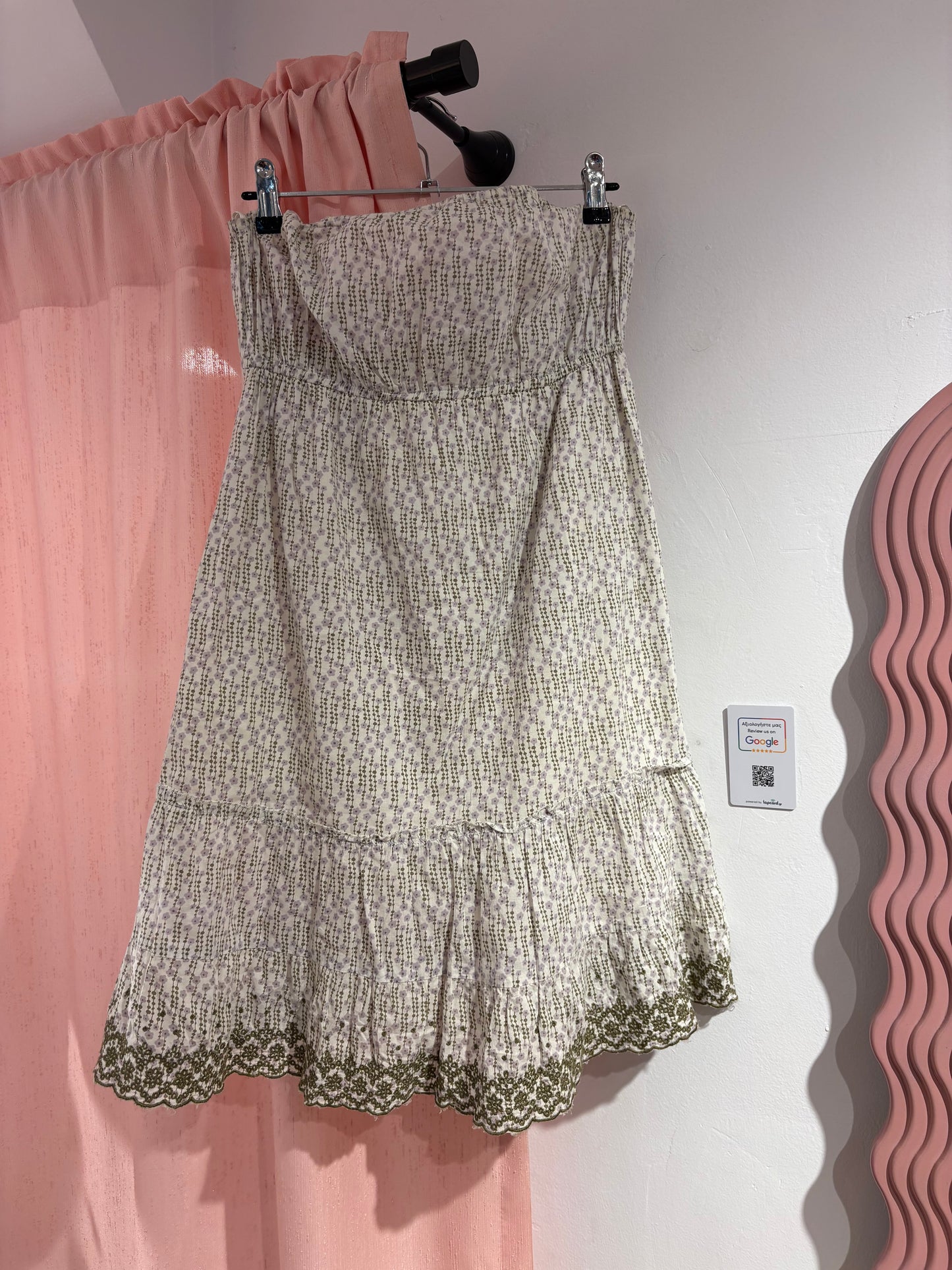 Pretty short strapless dress (L)