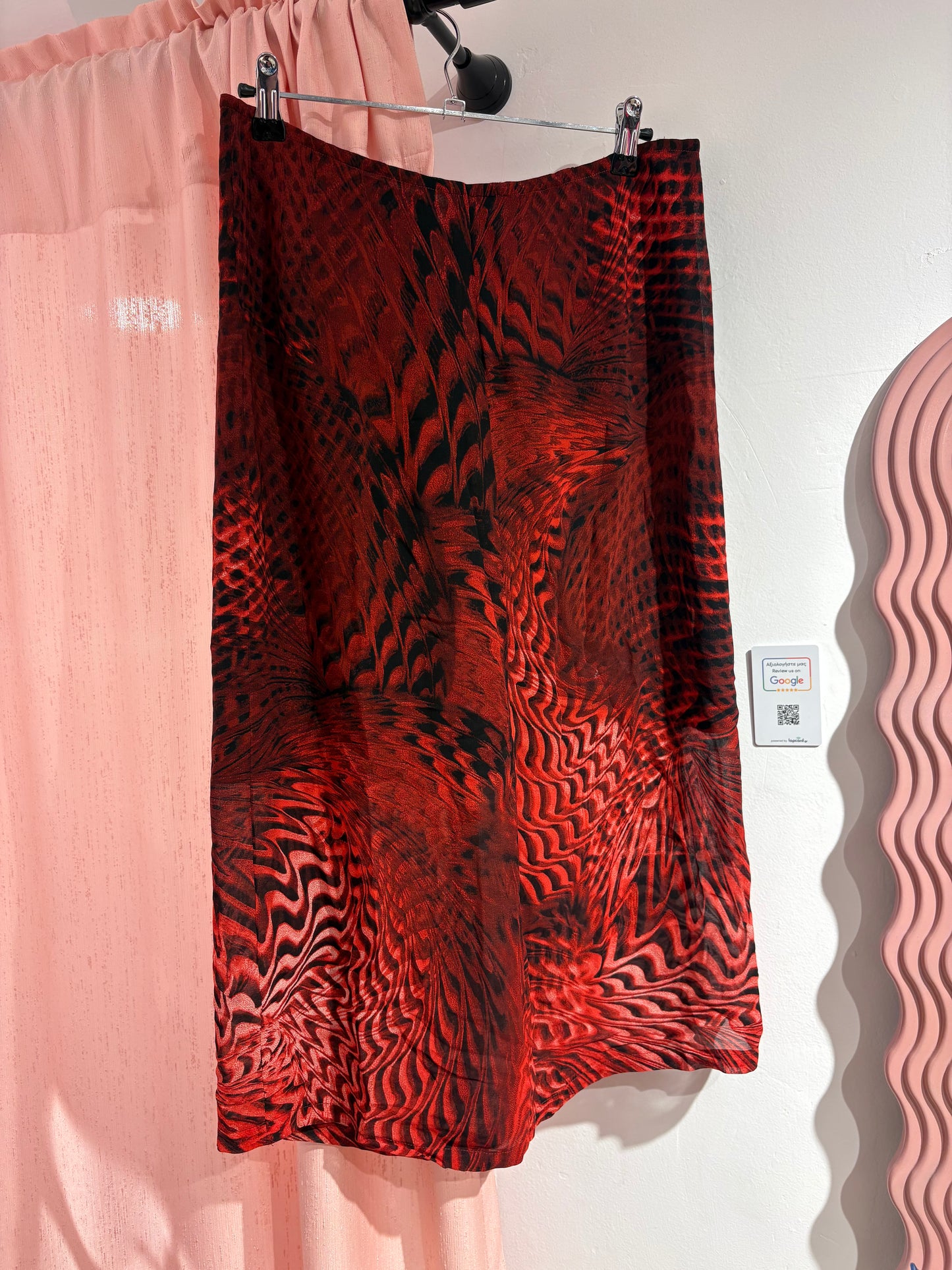 Incredible midi skirt with unique pattern (M)