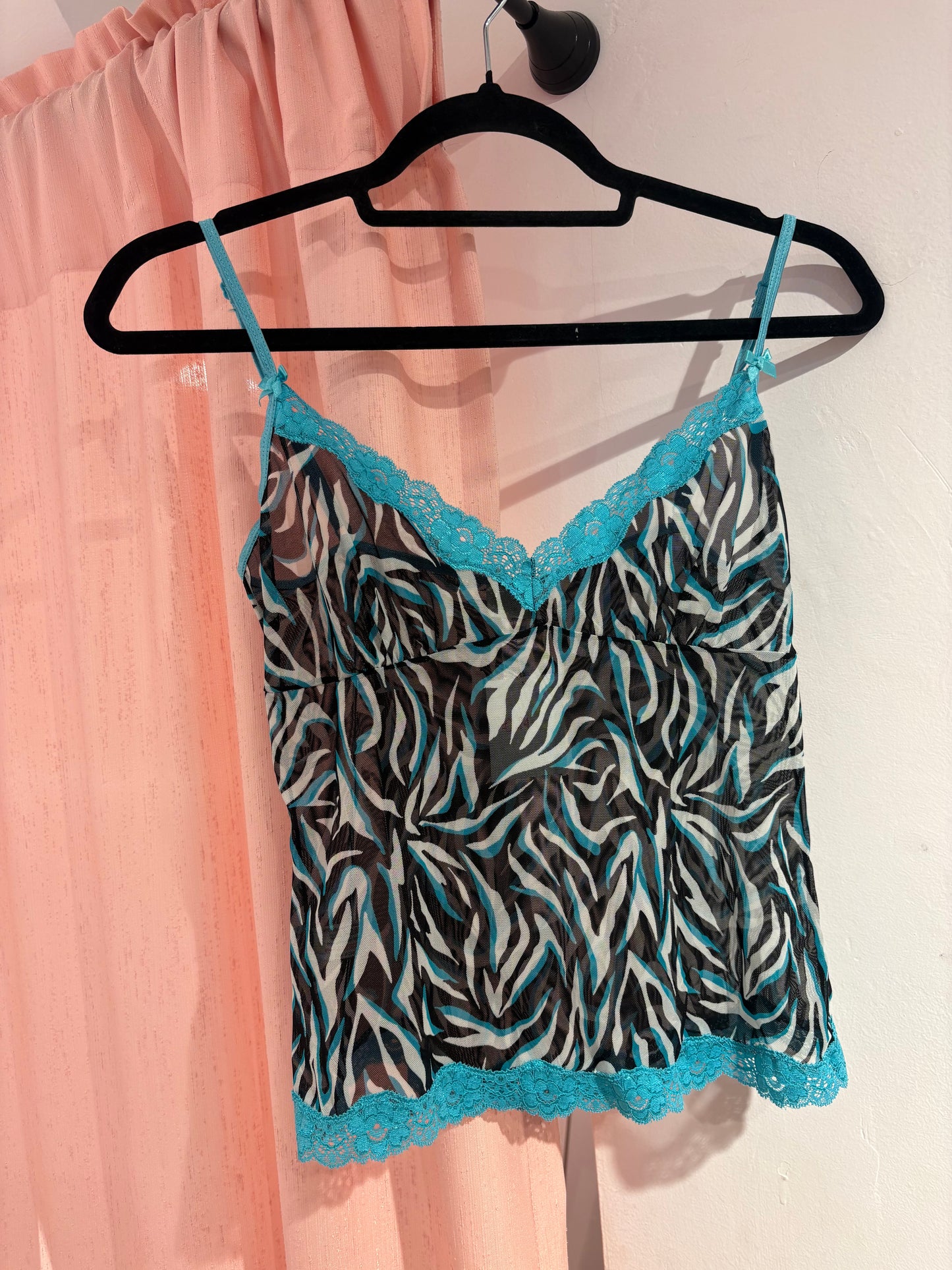 Accessorize mesh cami top in animal print (M)