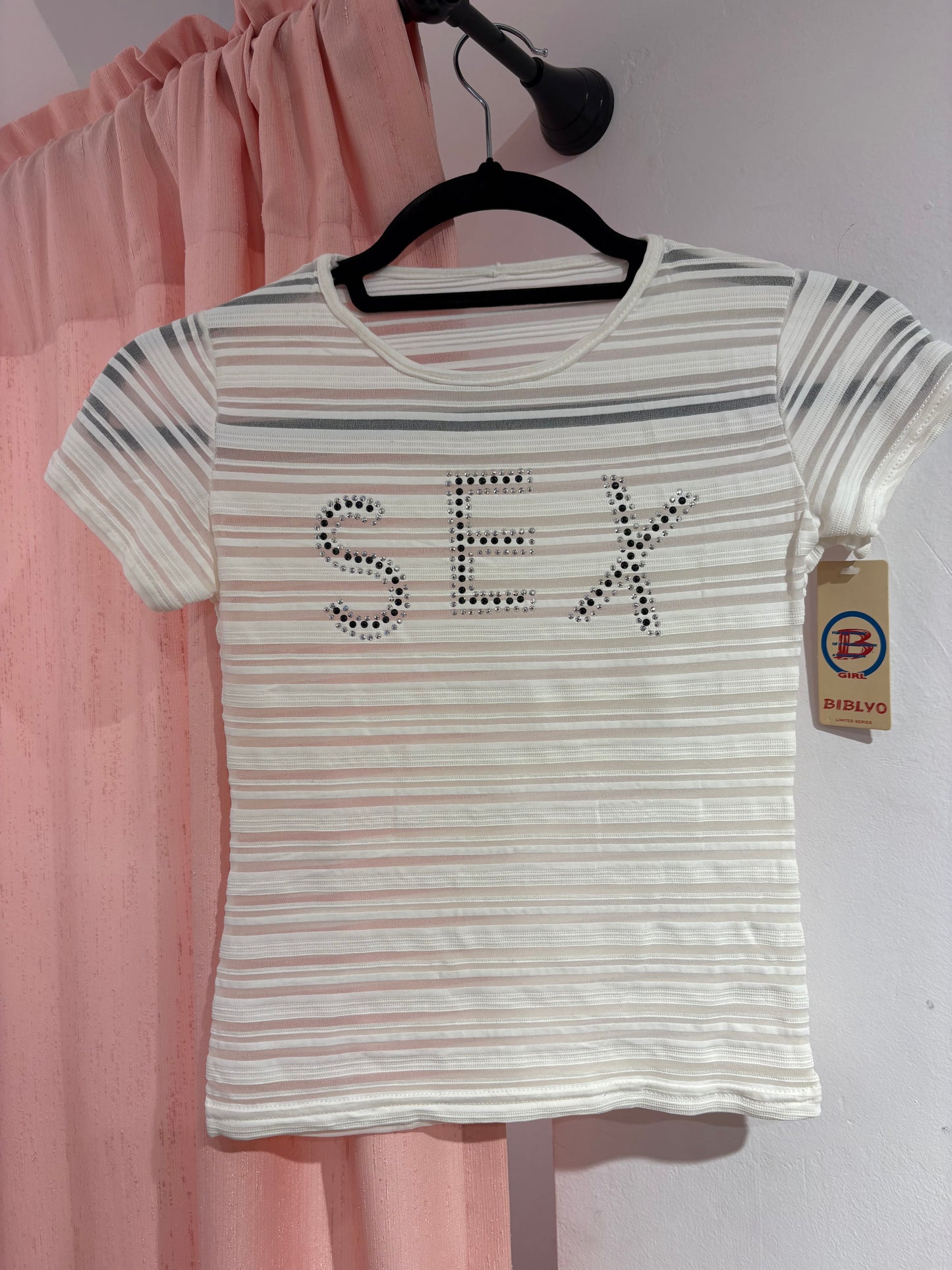 Edgy mesh graphic tee (One Size)