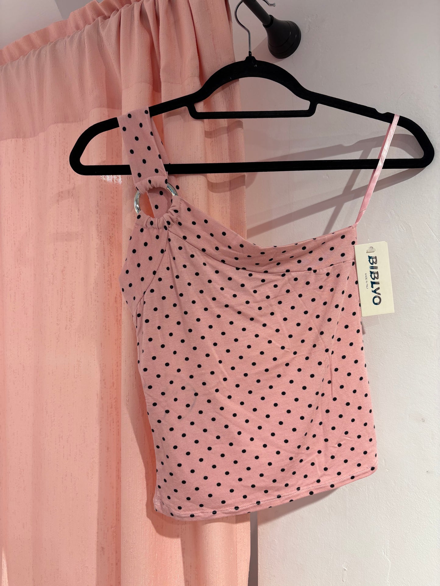 Single strap y2k polka dot top (One Size / Fits better M)