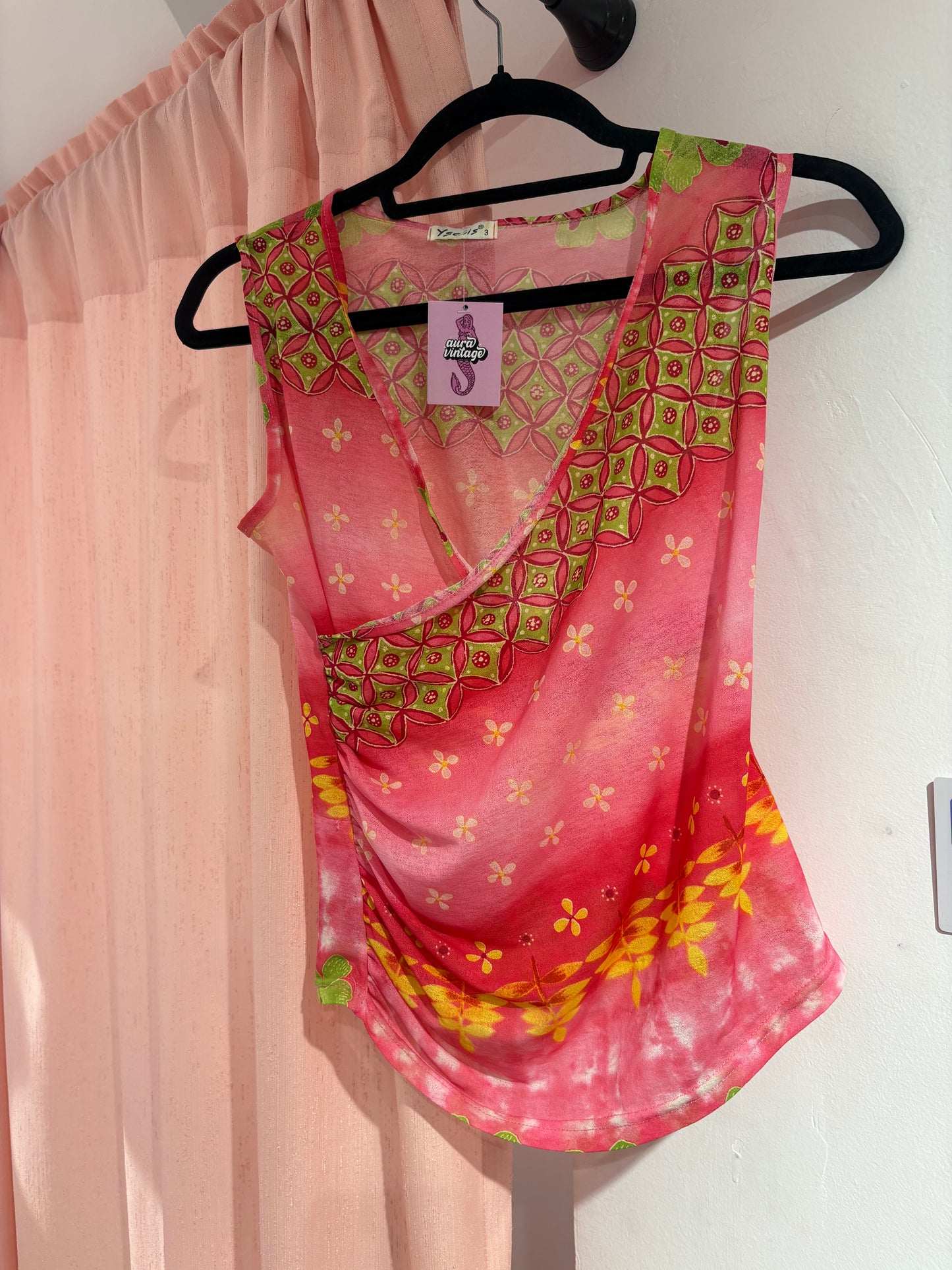 Ysatis colourful vintage top (L)
