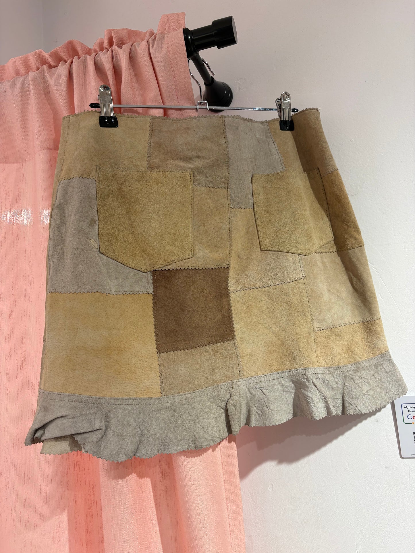 Incredible real leather short skirt (M)