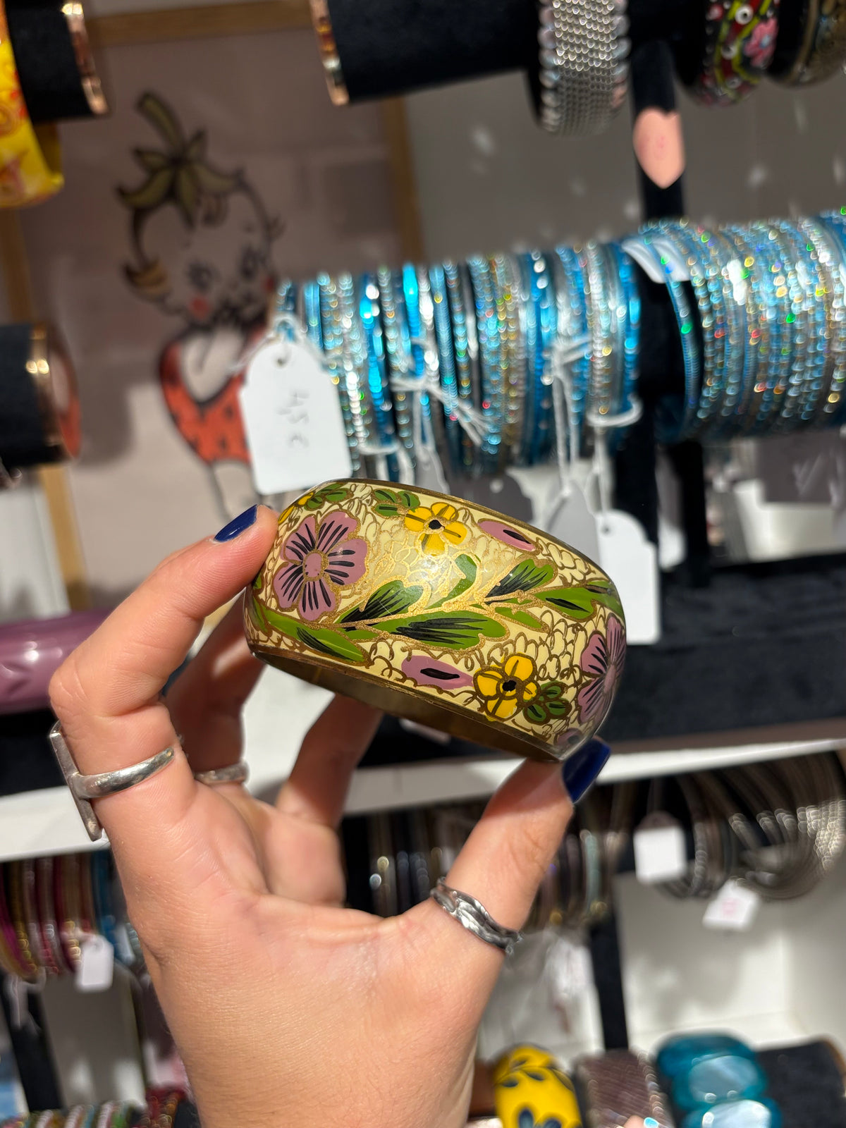 Vintage floral bangle