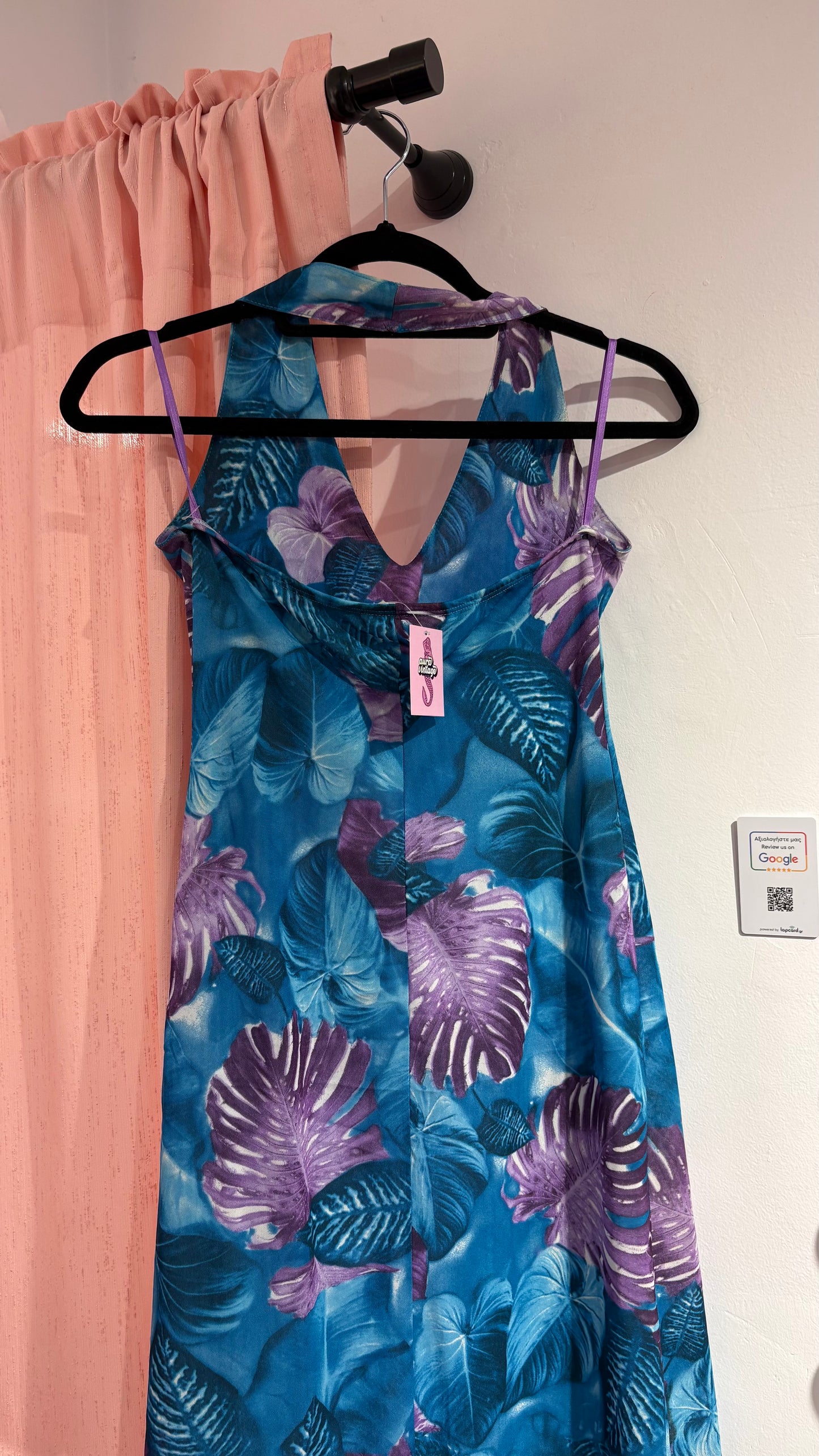 Floral v-neck midi dress (M/L)