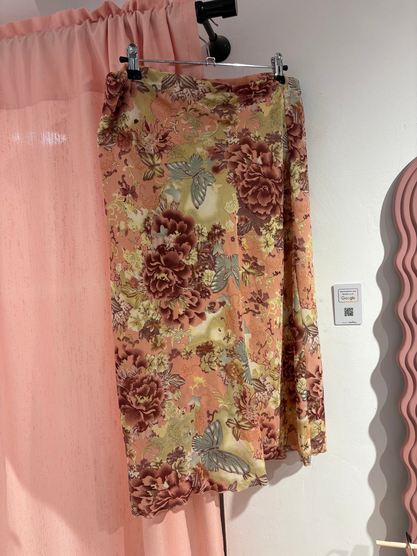 Vintage midi floral skirt (L)