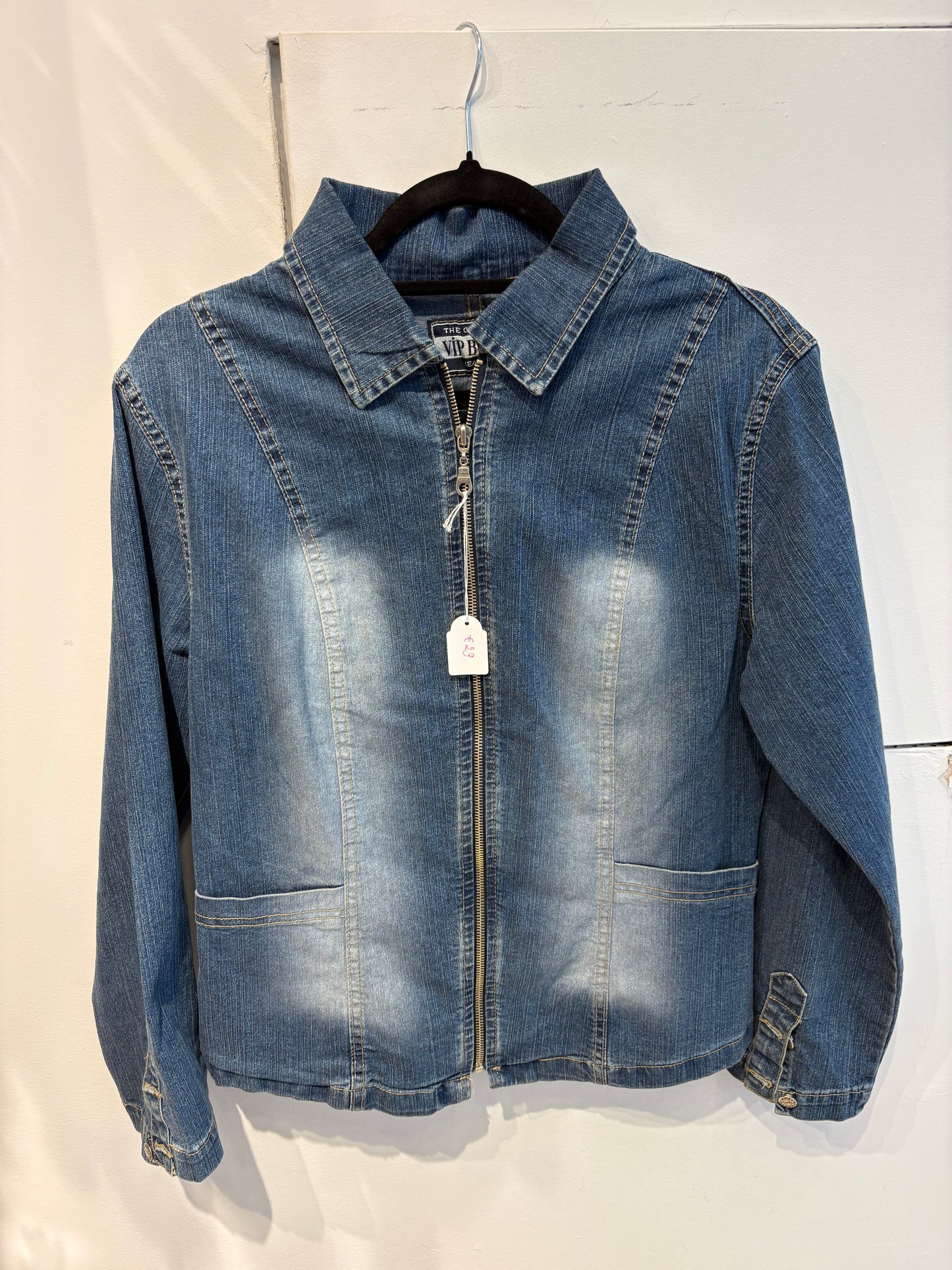 Denim Jacket with Zipper