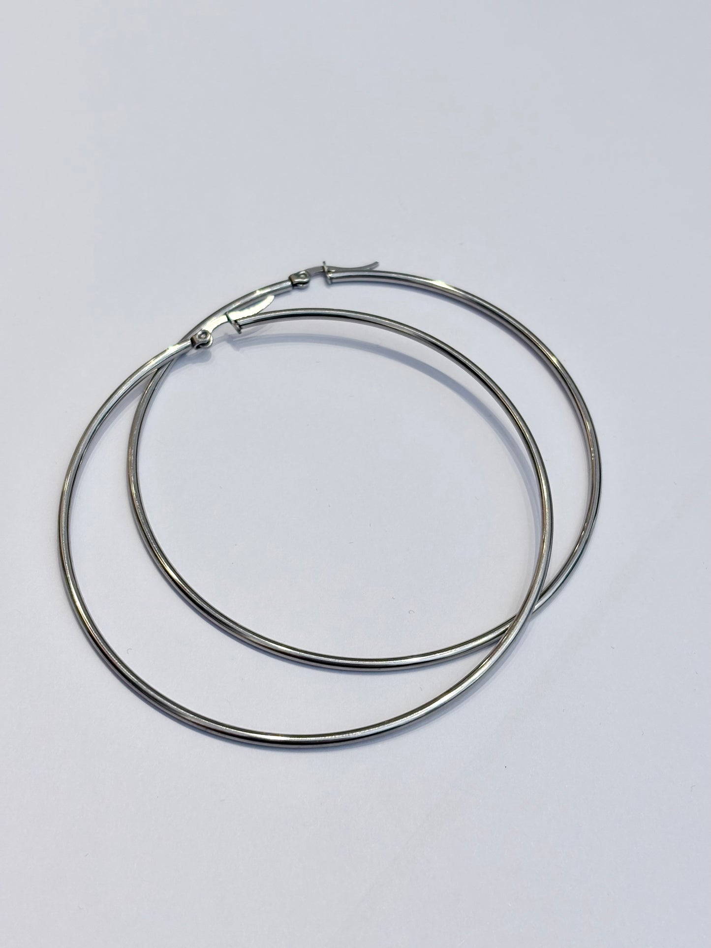 Stainless steel large hoops