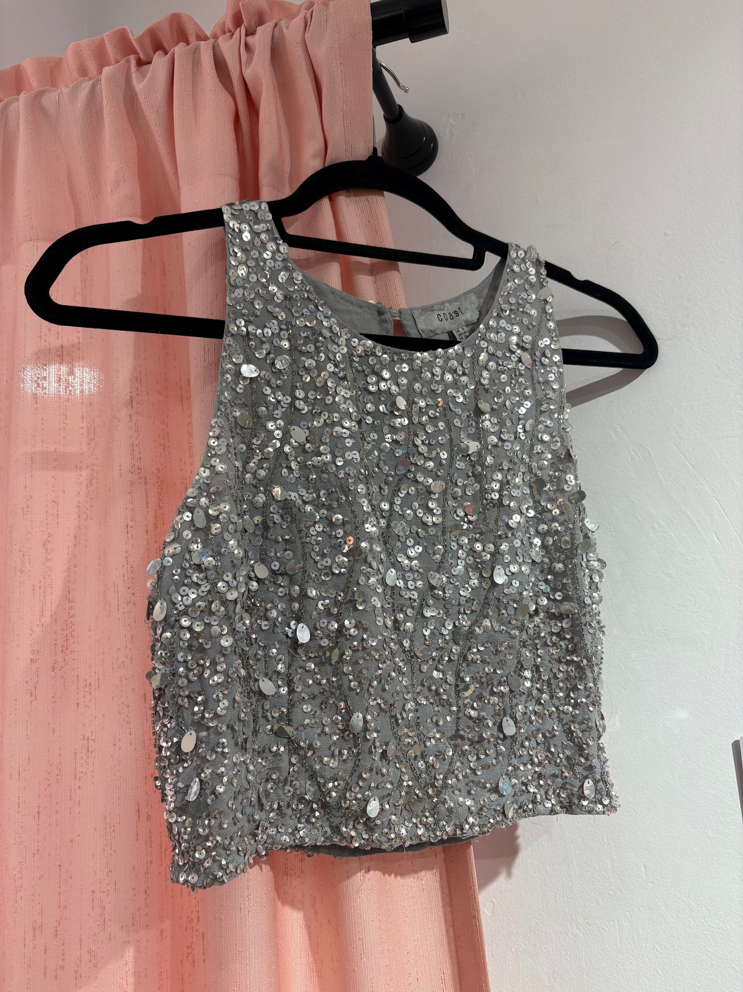 Stunning sequin crop top (S)