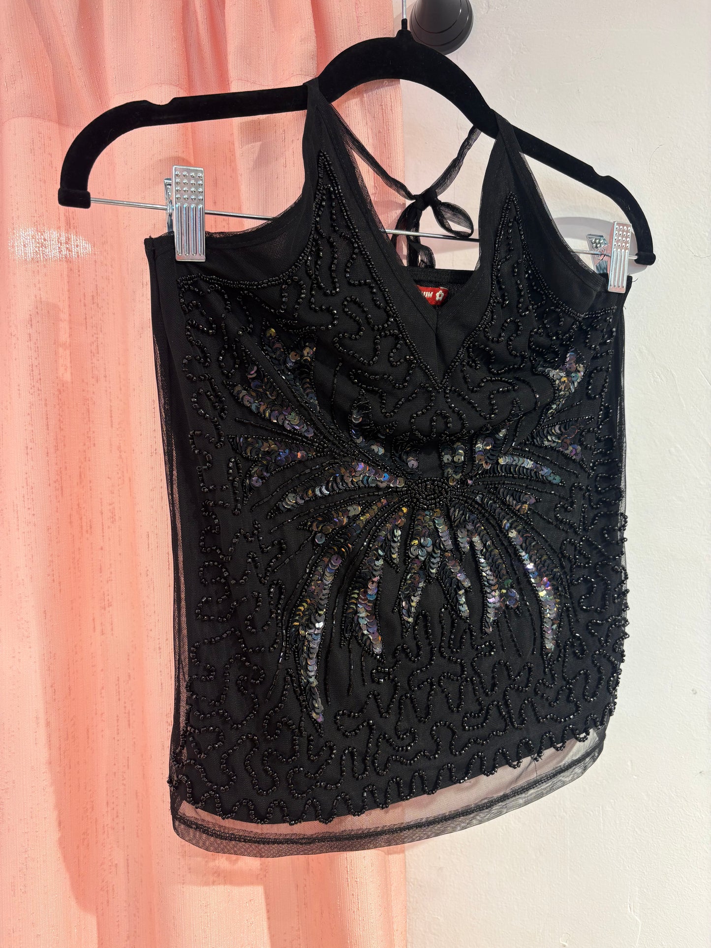 Incredible v-line beaded/sequin top (S)