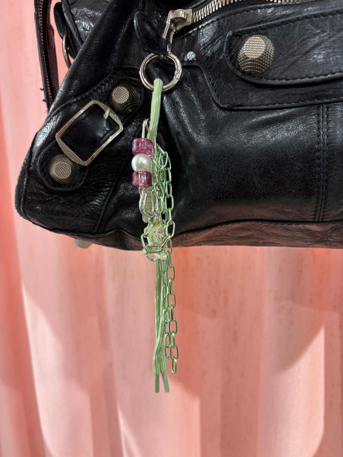 Cool handmade bag charm with teddy bear