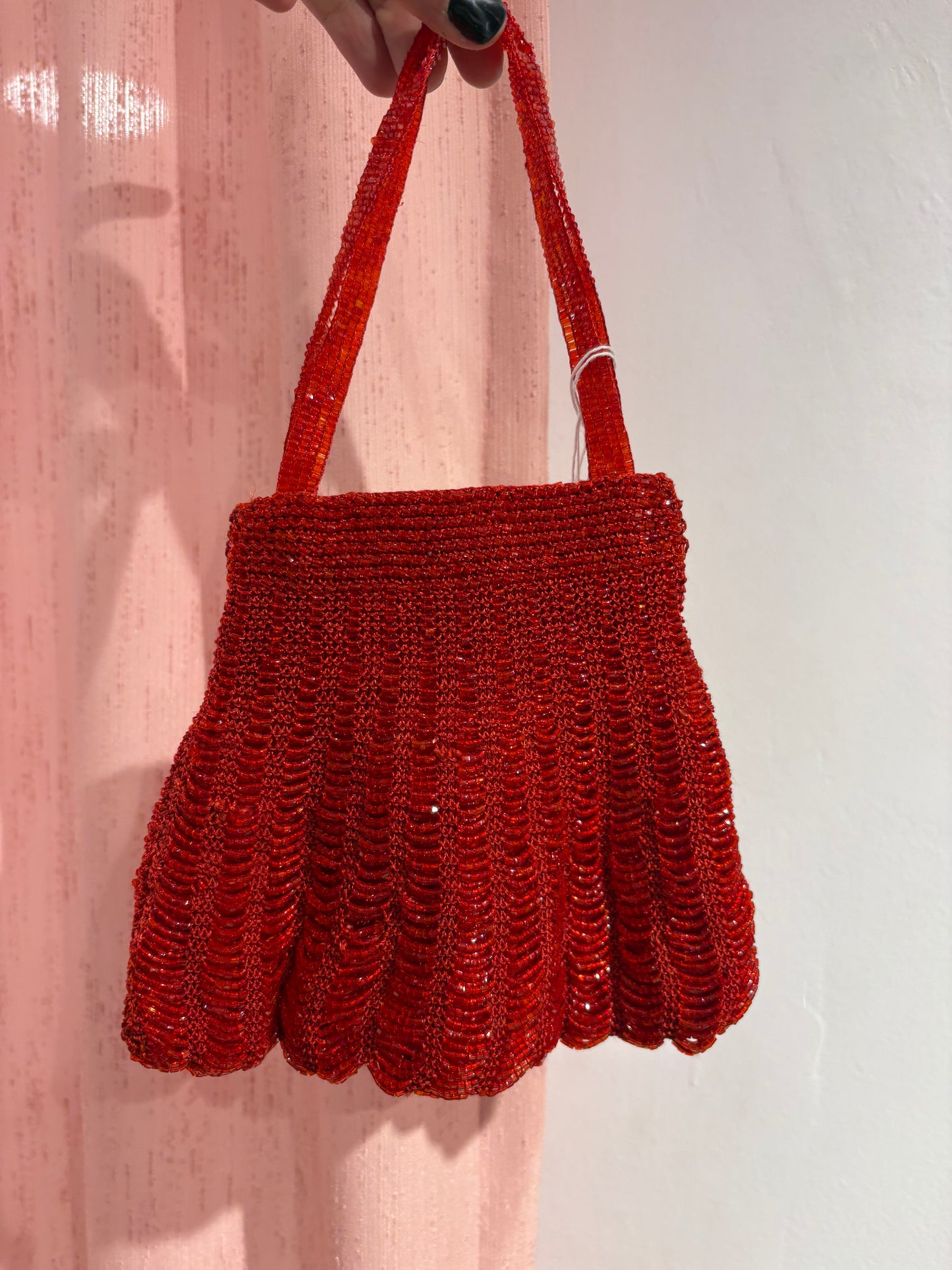 Mini beaded button-up bag (Deadstock)