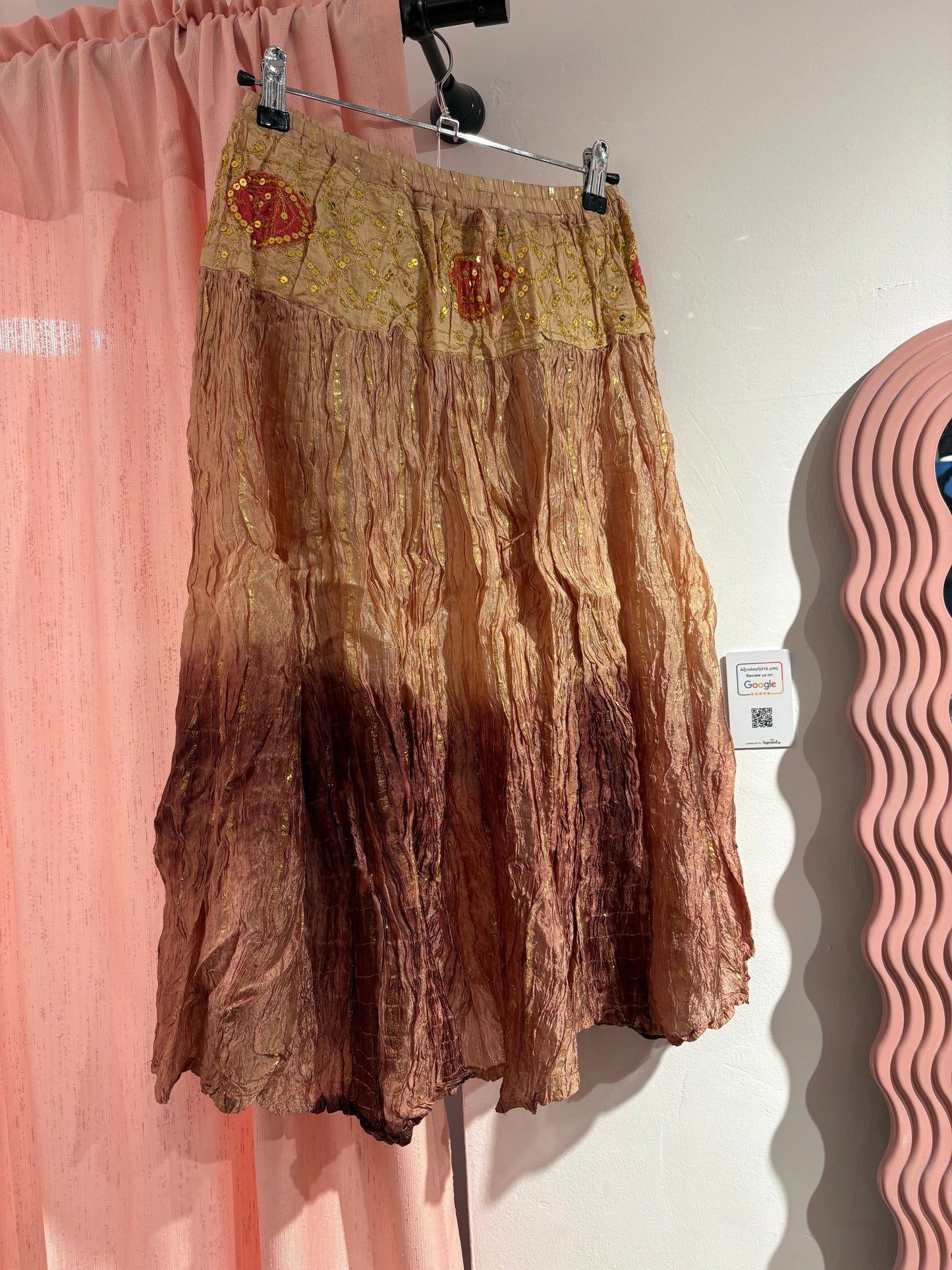 Y2k fairy iridescent pleated skirt (S-M)