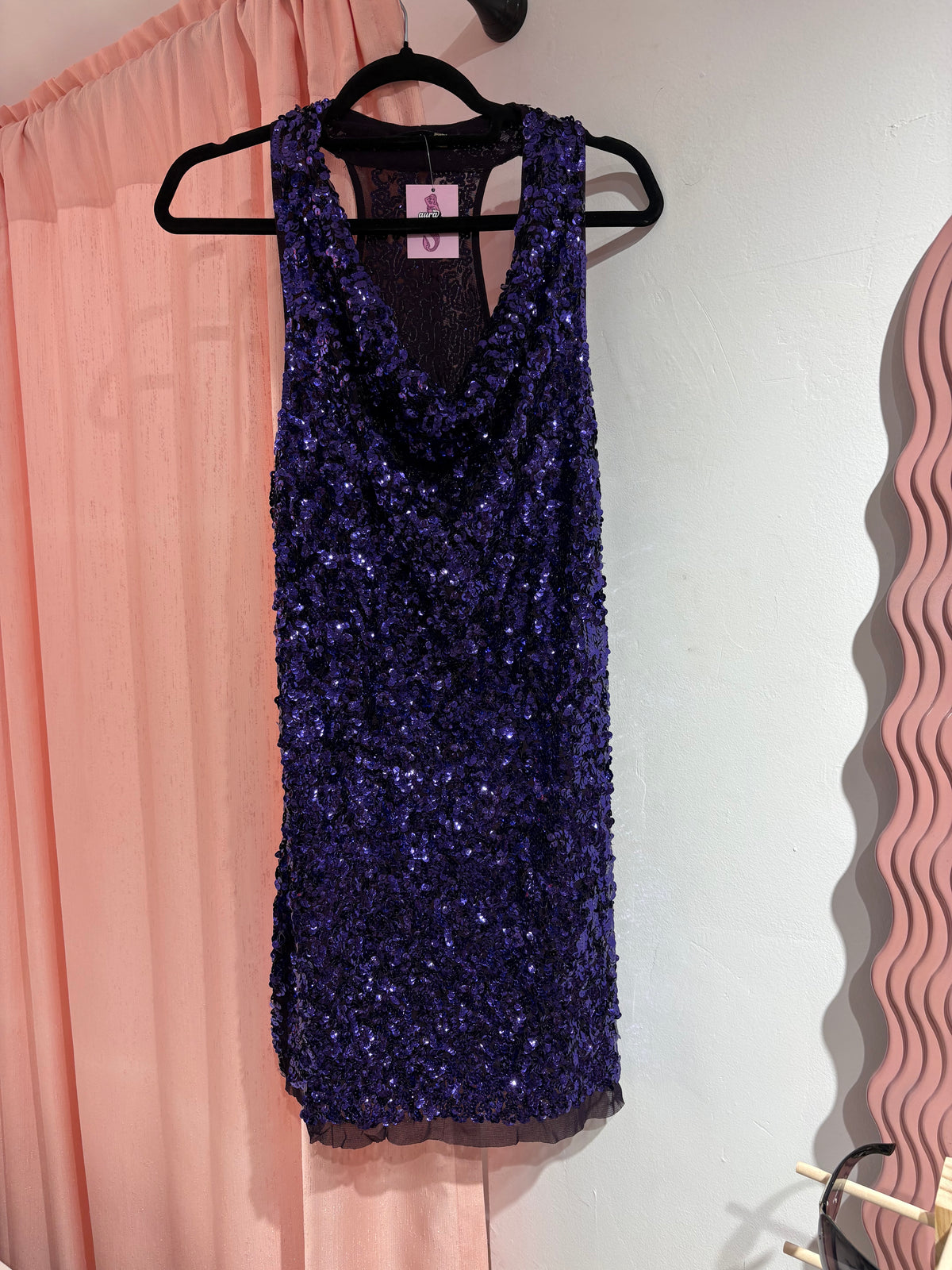 Gorgeous sequin purple Toi & Moi dress (S)