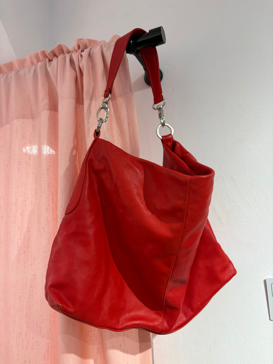 Cherry red shoulder bag