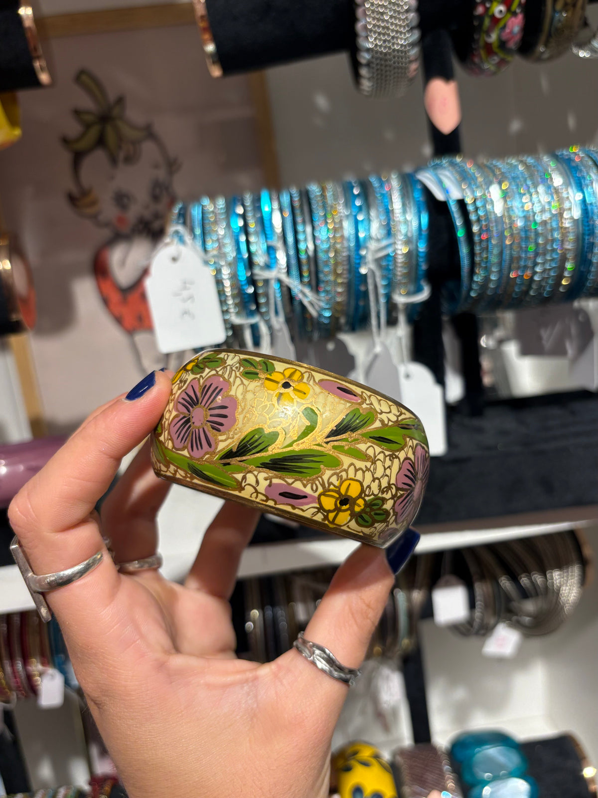 Vintage floral bangle