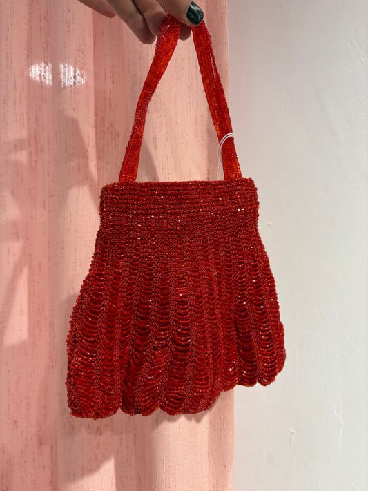 Mini beaded button-up bag (Deadstock)
