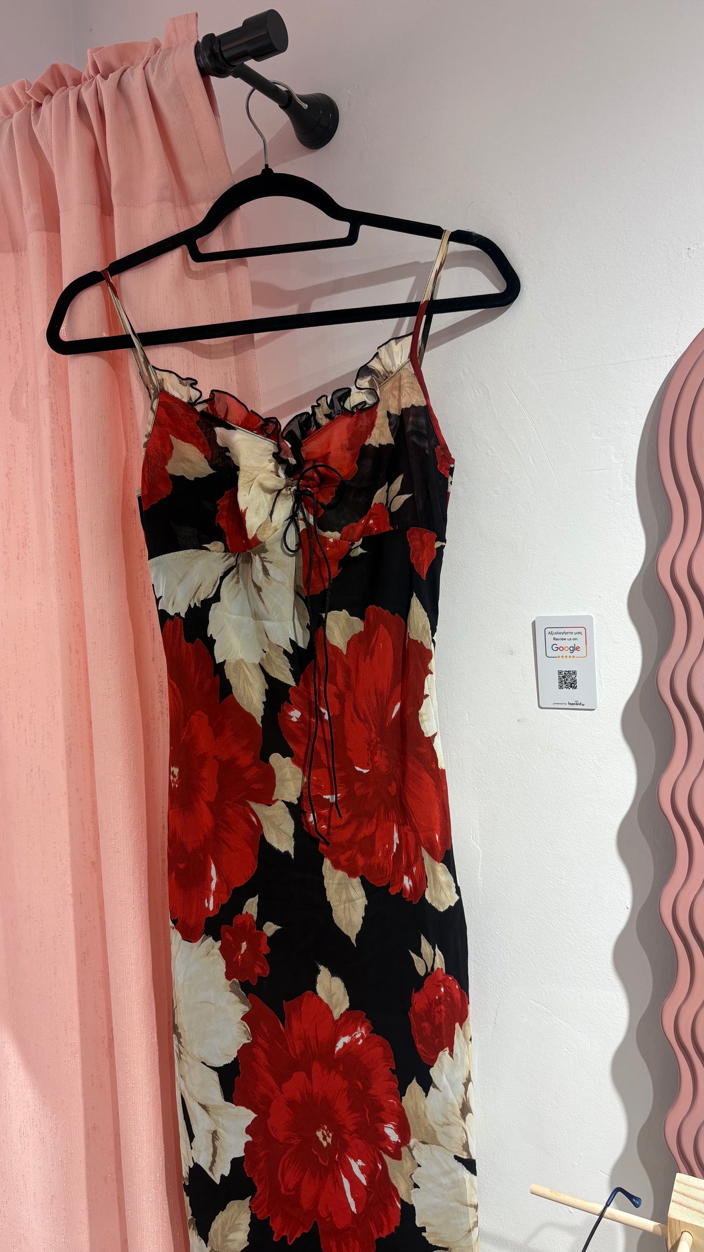 Floral vintage midi dress (S)