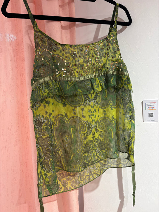 Pretty mesh sequin top (XL)