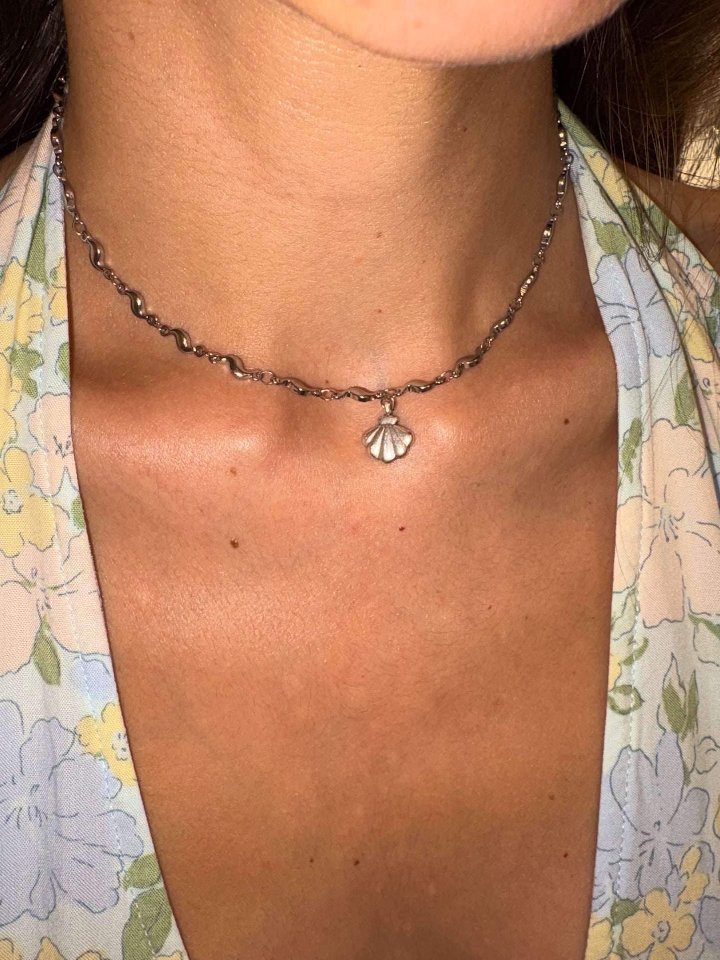 Handmade necklace with stainless steel chain