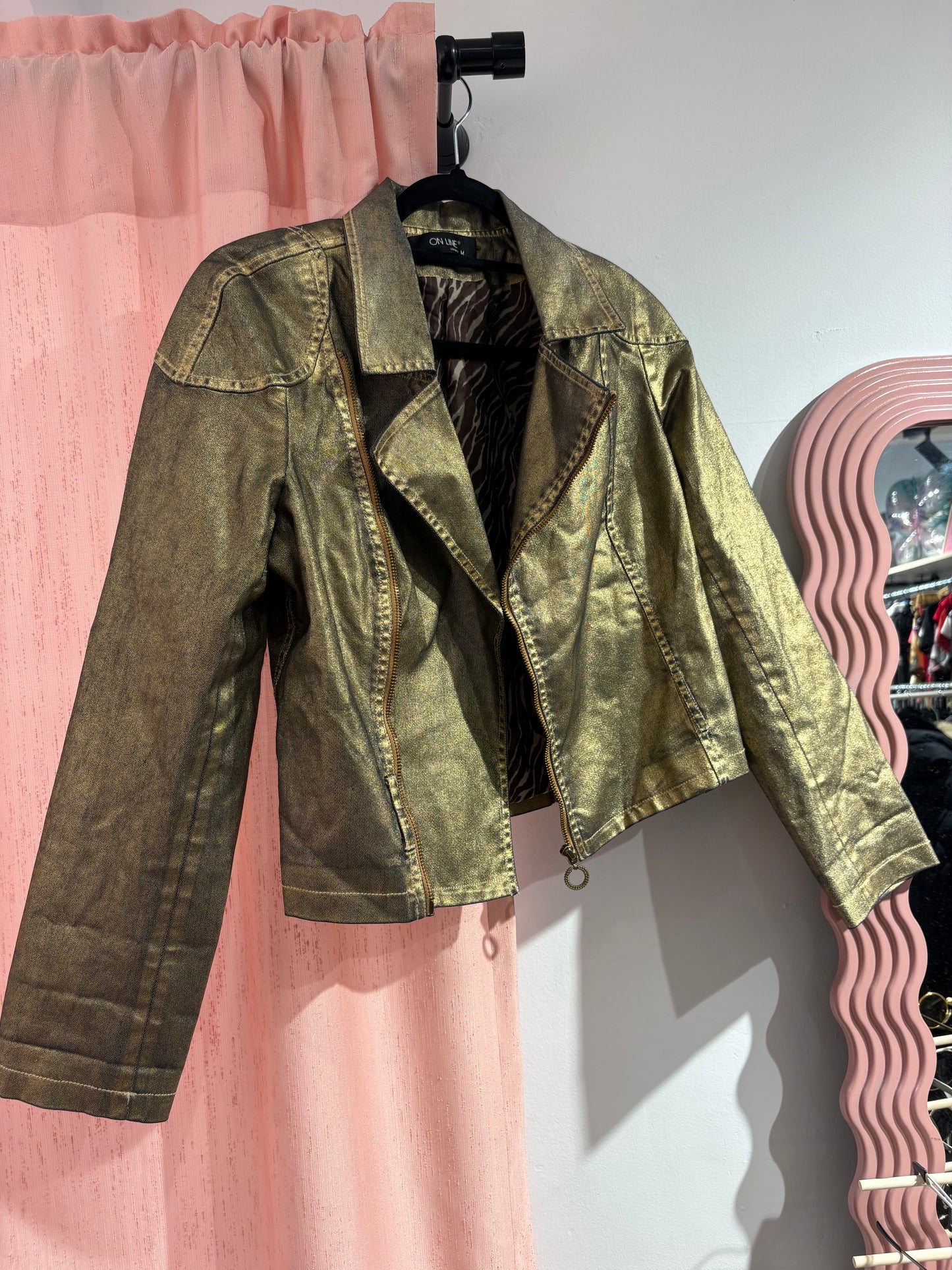 On Line lightweight jacket in gold tone (S-M)