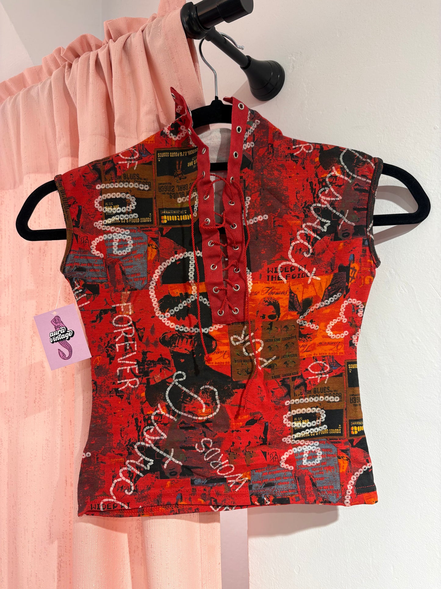 Incredible open front lace-up top (One Size)