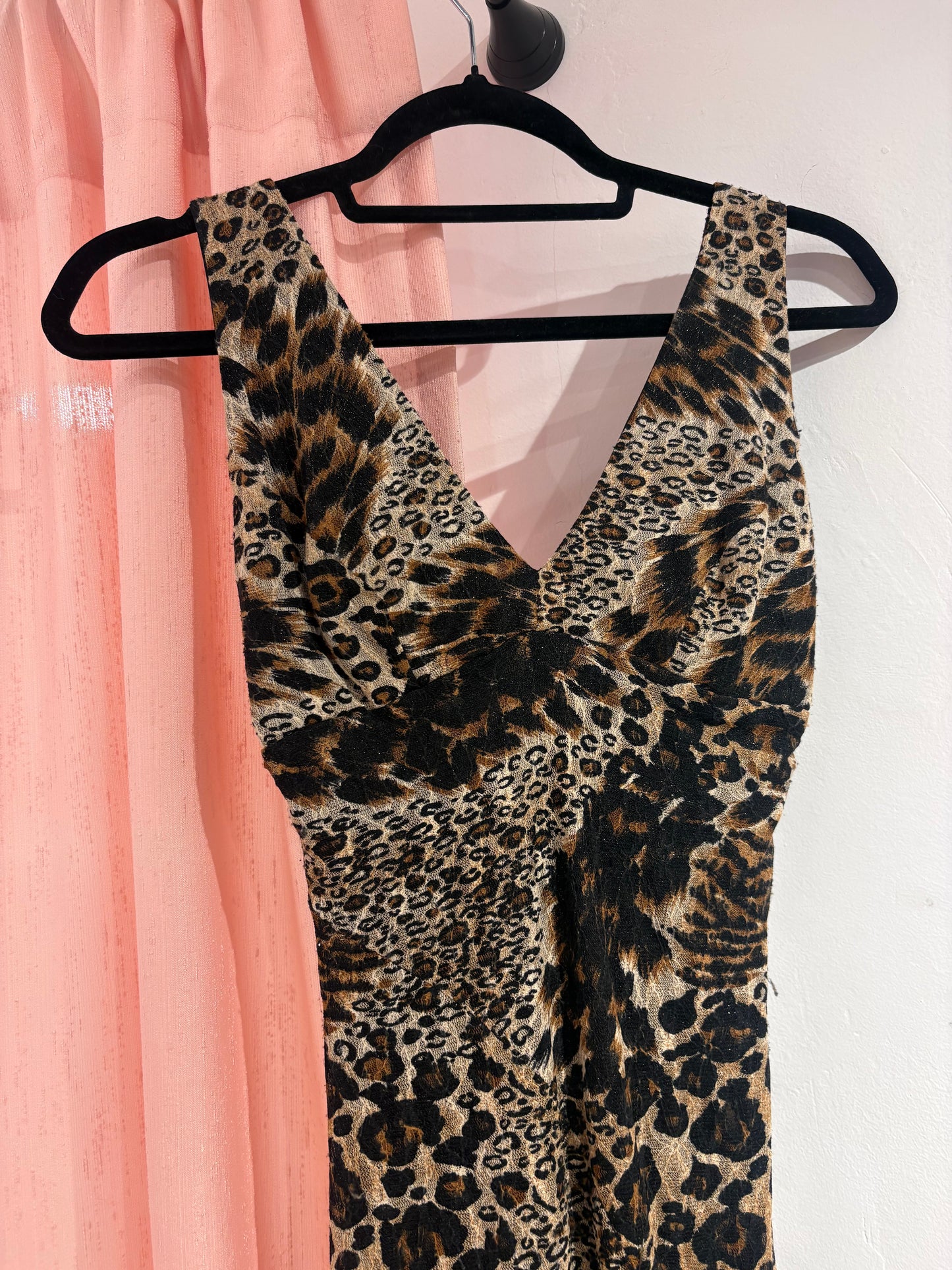 Wonderful maxi leopard print dress (M)