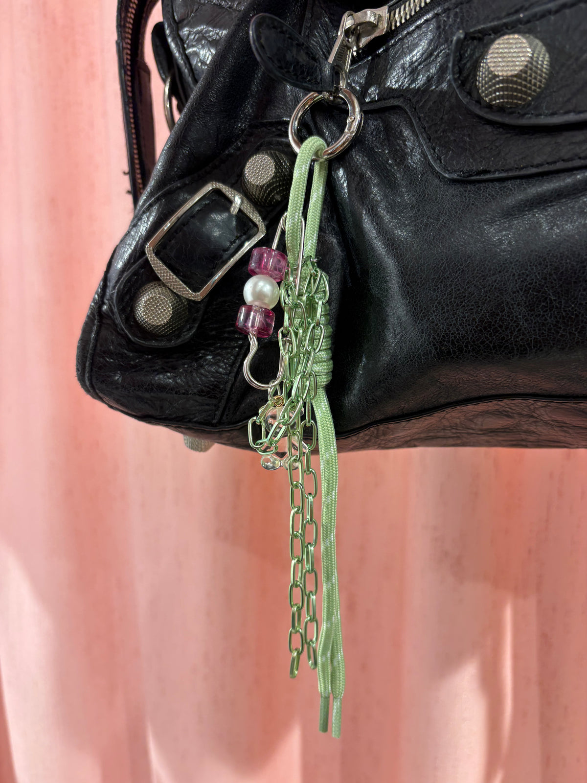 Cool handmade bag charm with teddy bear