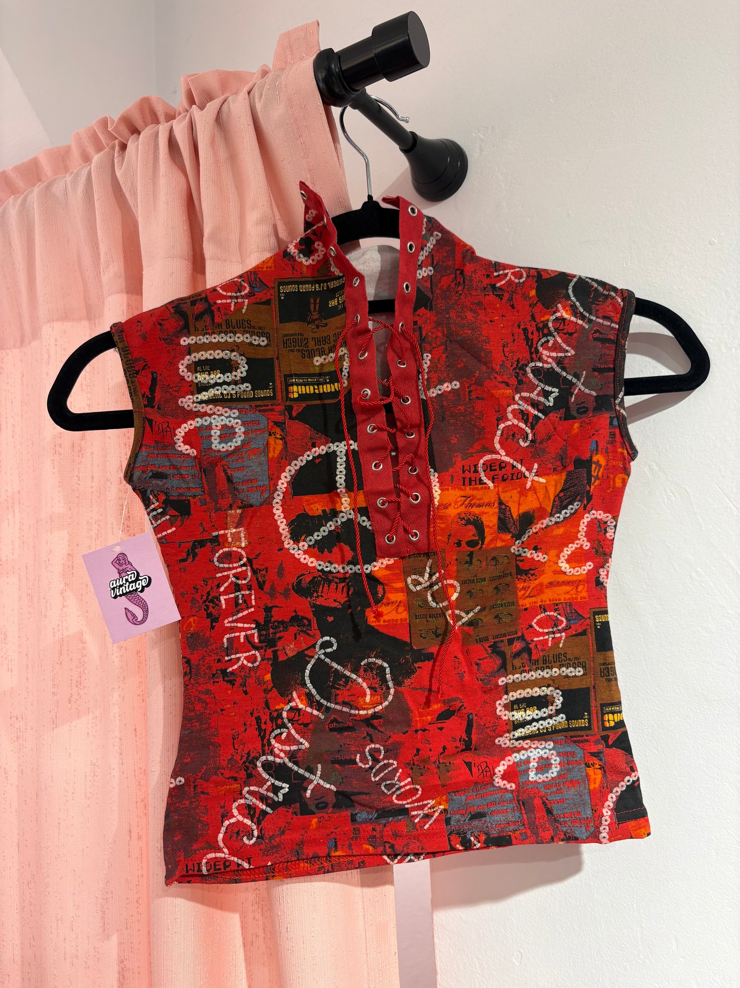 Incredible open front lace-up top (One Size)