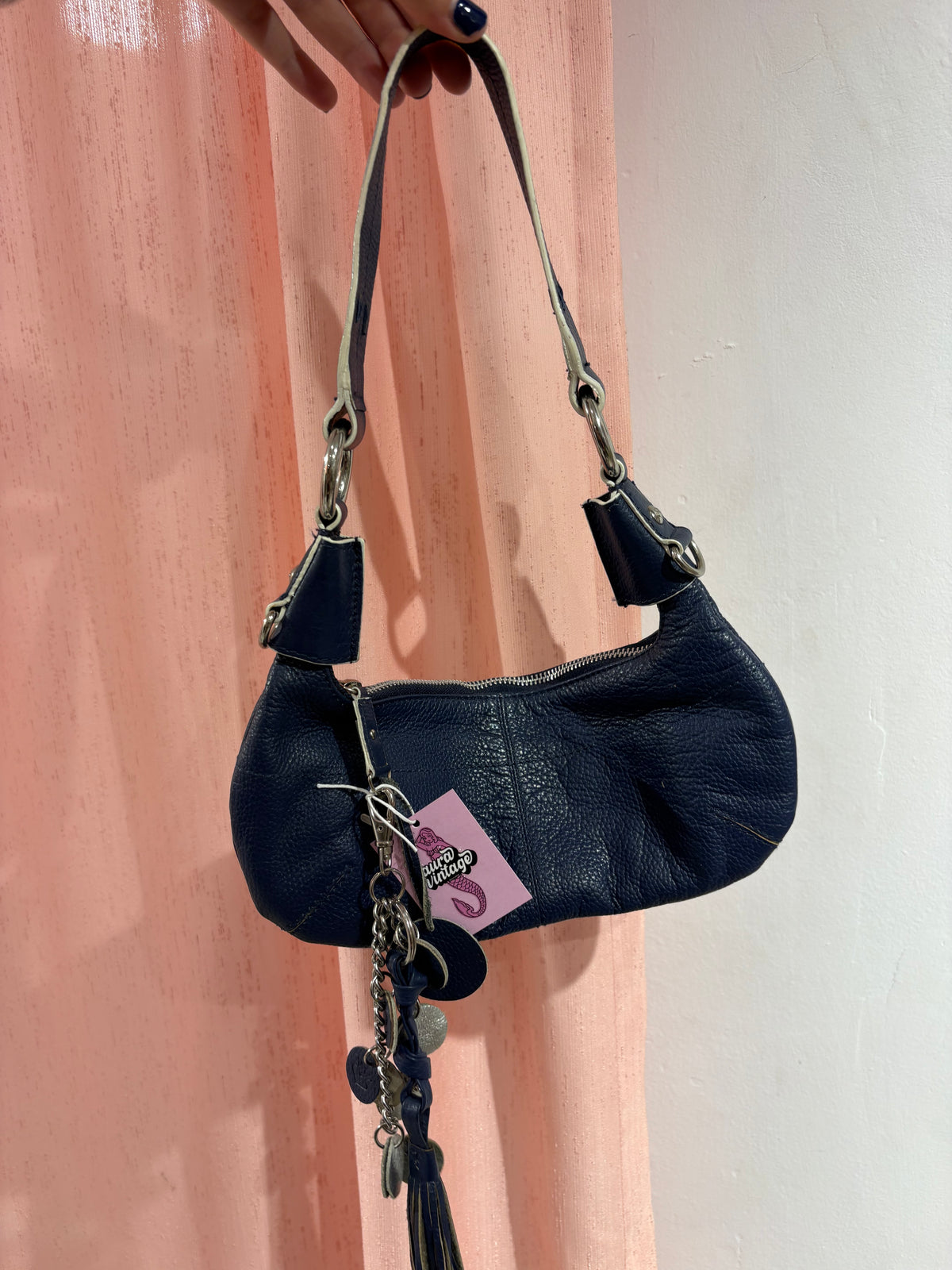 Gorgeous blue leather mini bag