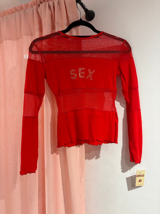 Super cool long sleeve mesh top (One Size)