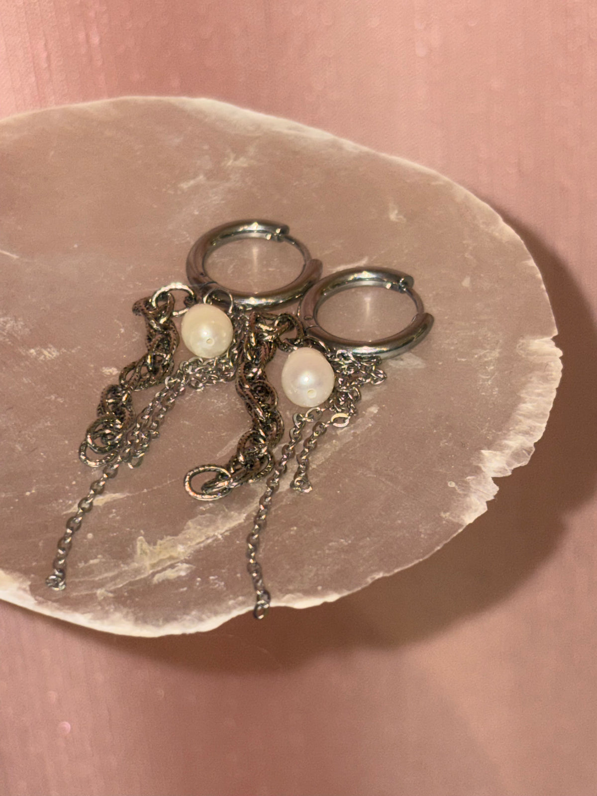 Pretty handmade hoop earrings (Stainless Steel)