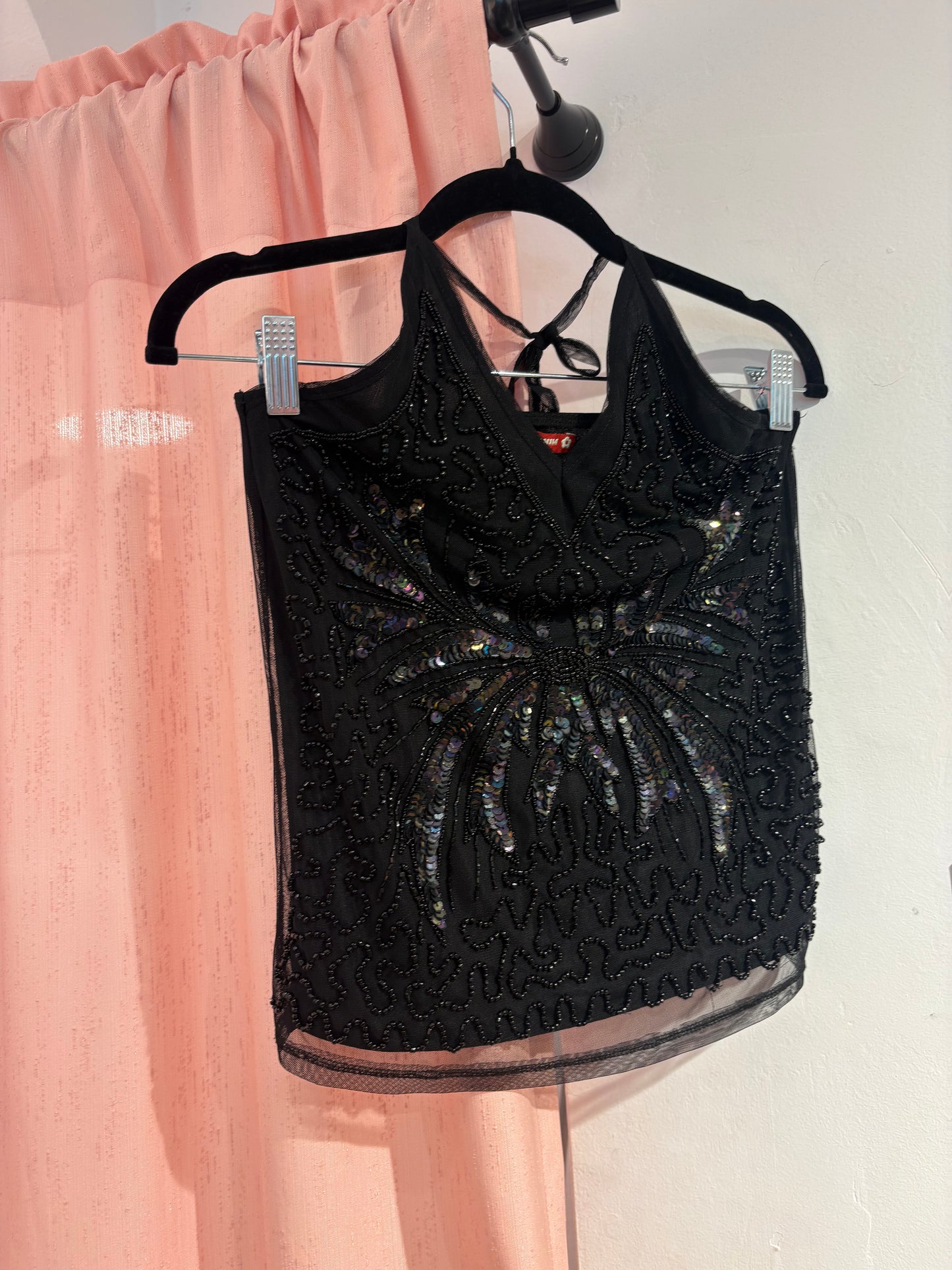 Incredible v-line beaded/sequin top (S)