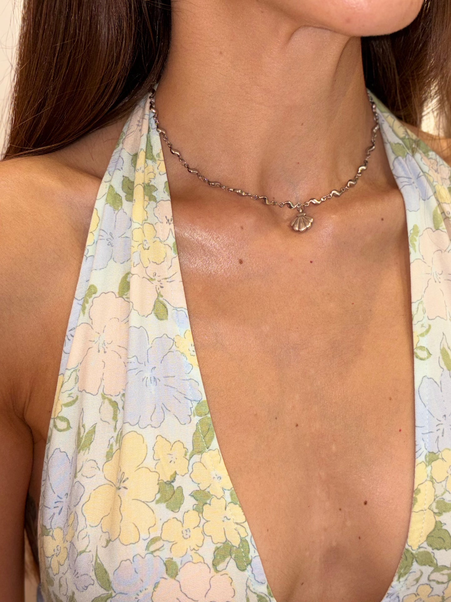 Handmade necklace with stainless steel chain