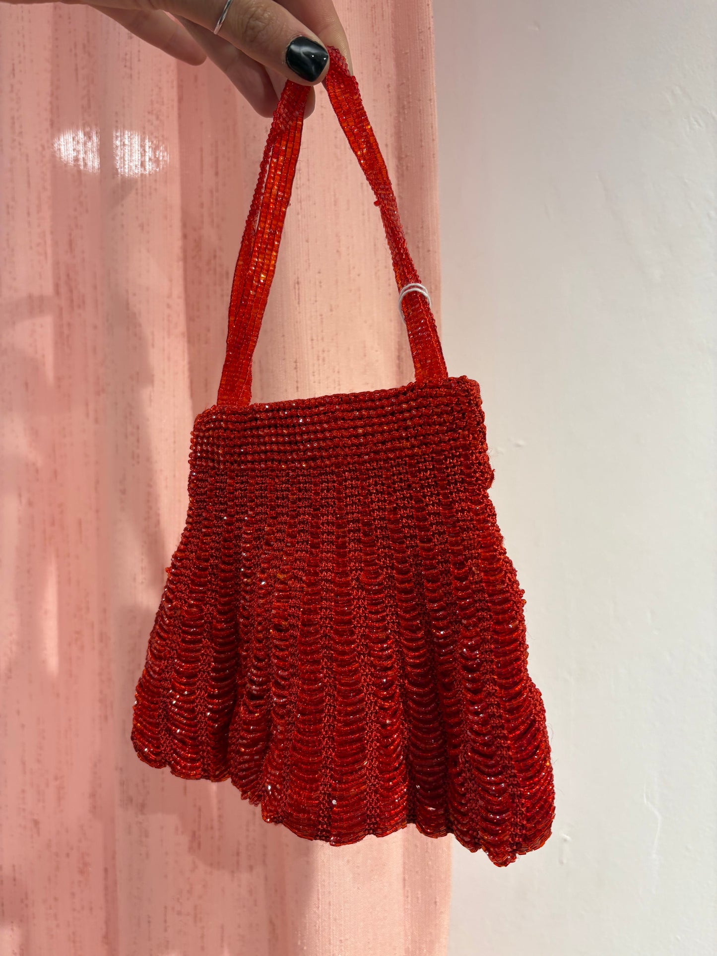 Mini beaded button-up bag (Deadstock)