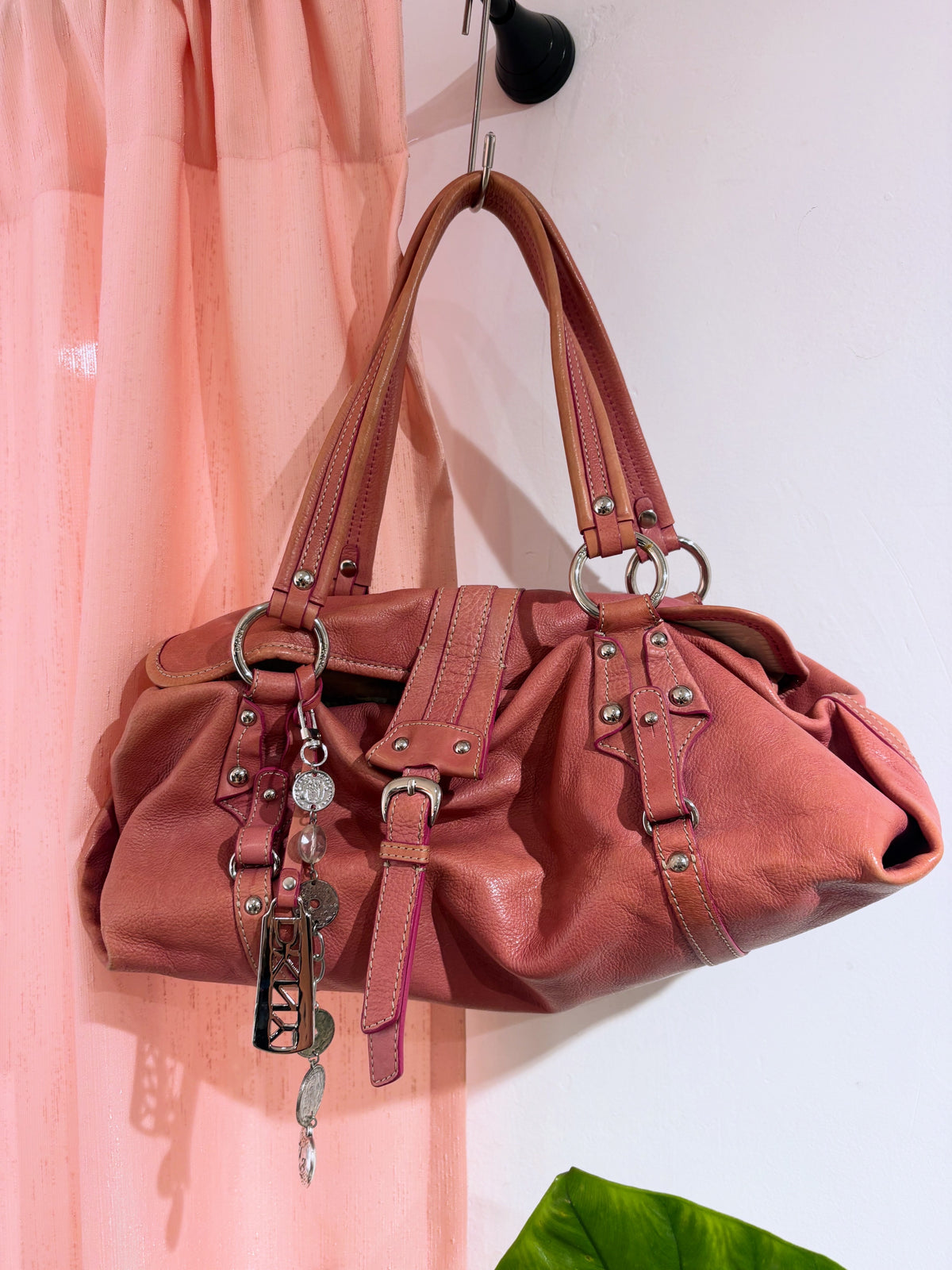 DKNY coral pink bag