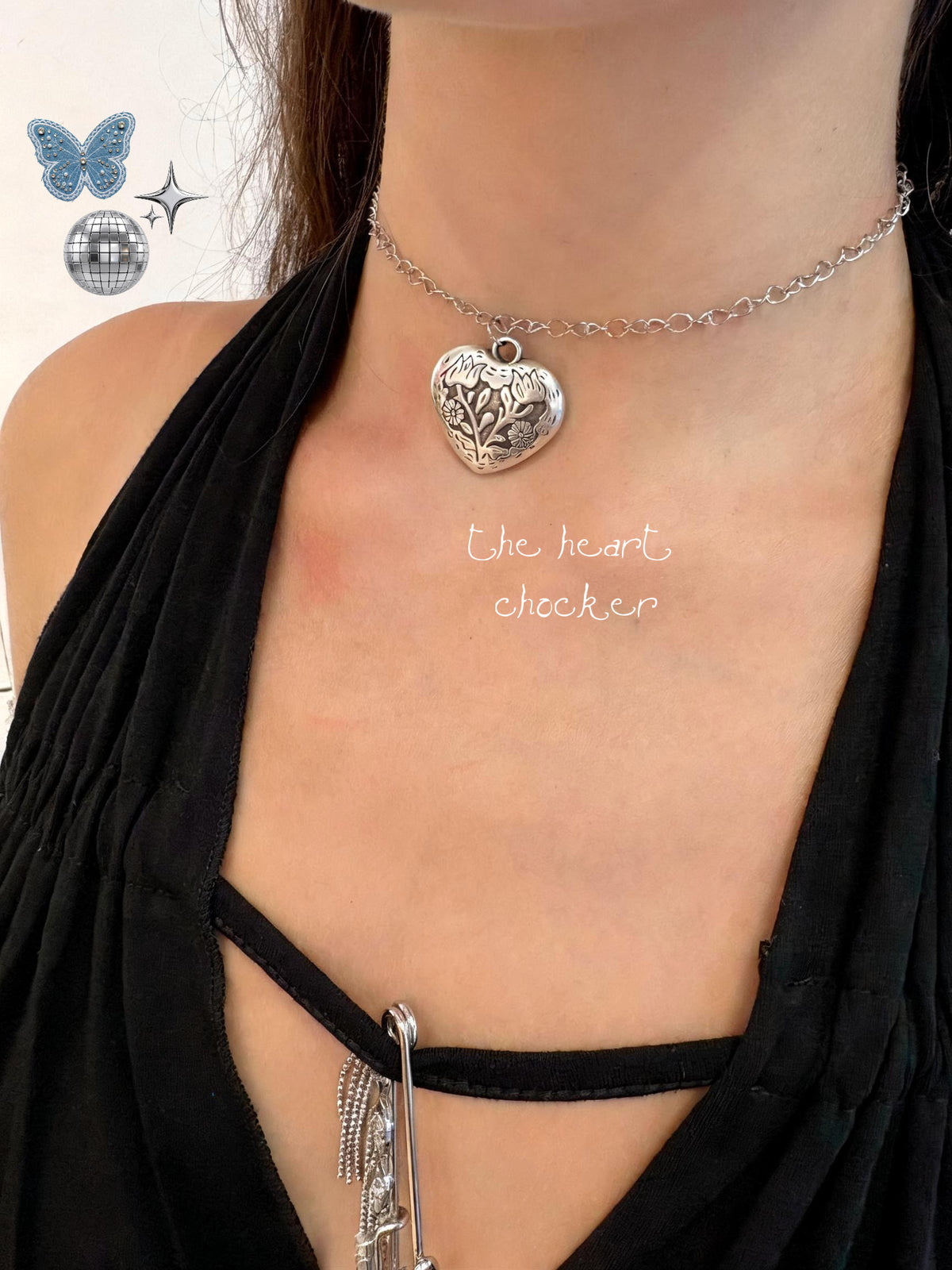 Stainless steel heart chocker