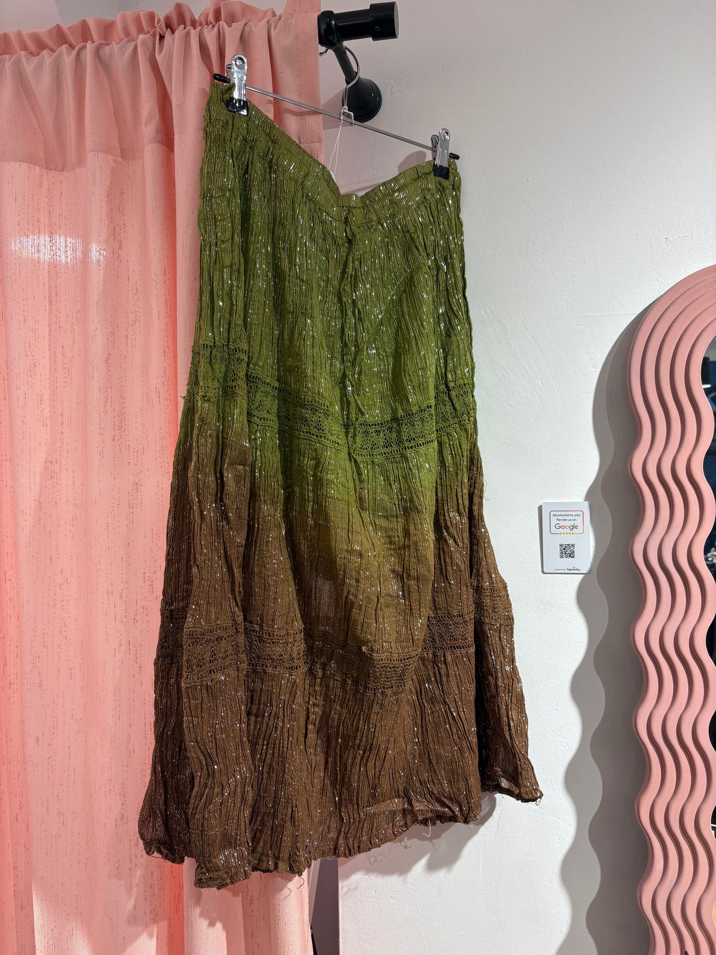 Y2k fairy iridescent pleated skirt (M-L)