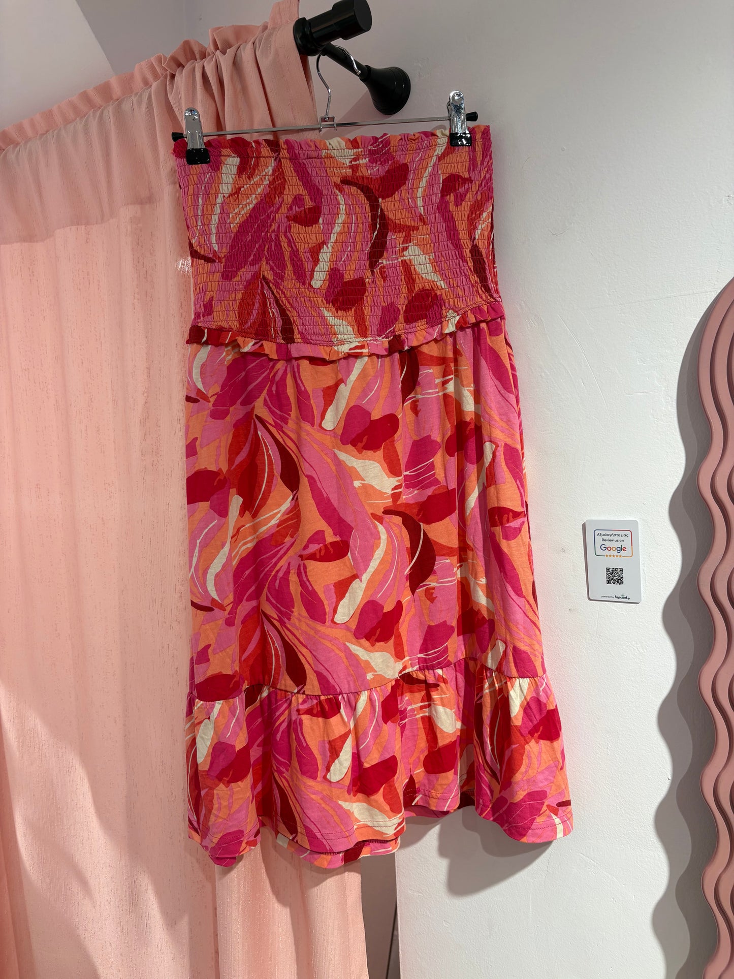 Summer colourful strapless dress (M-L)
