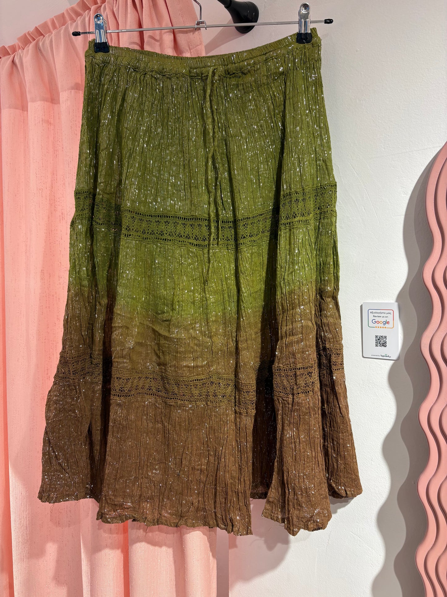 Y2k fairy iridescent pleated skirt (M-L)