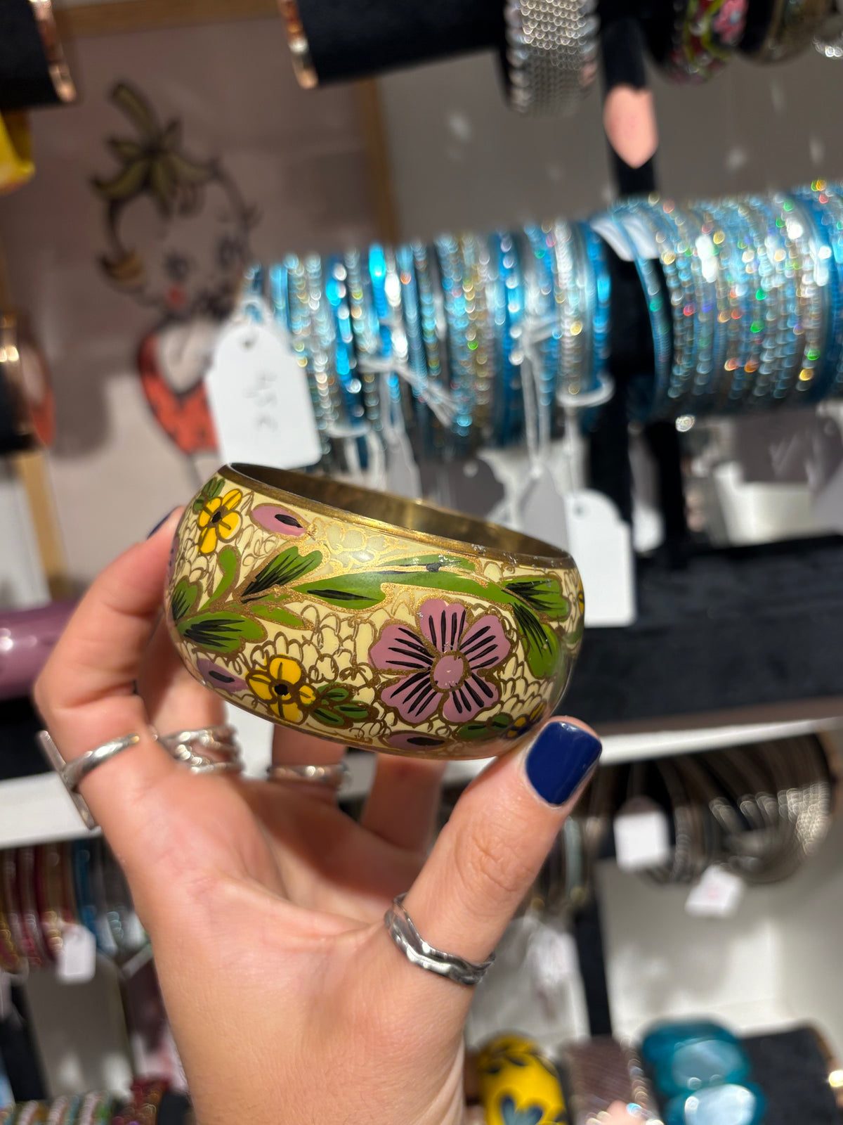 Vintage floral bangle