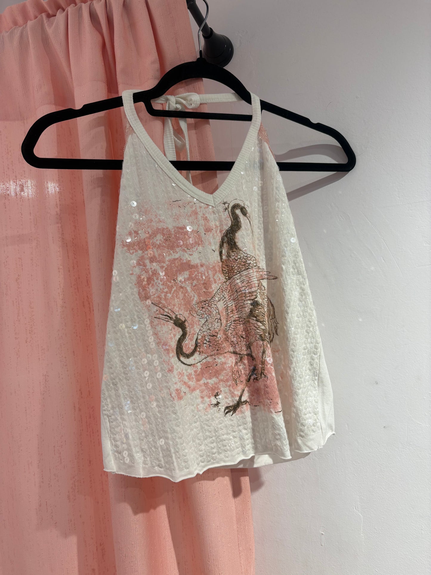 Super cute BSB sequin top with lace detail in the back (M)