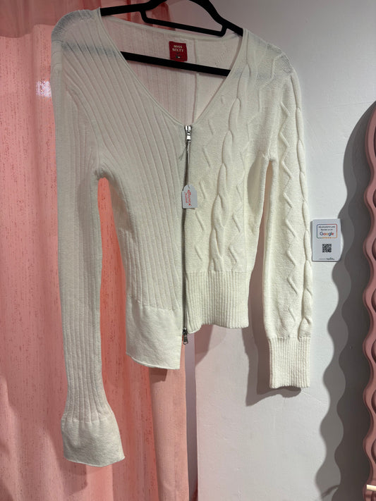 Miss Sixty asymmetrical double zipper jacket (M-L)