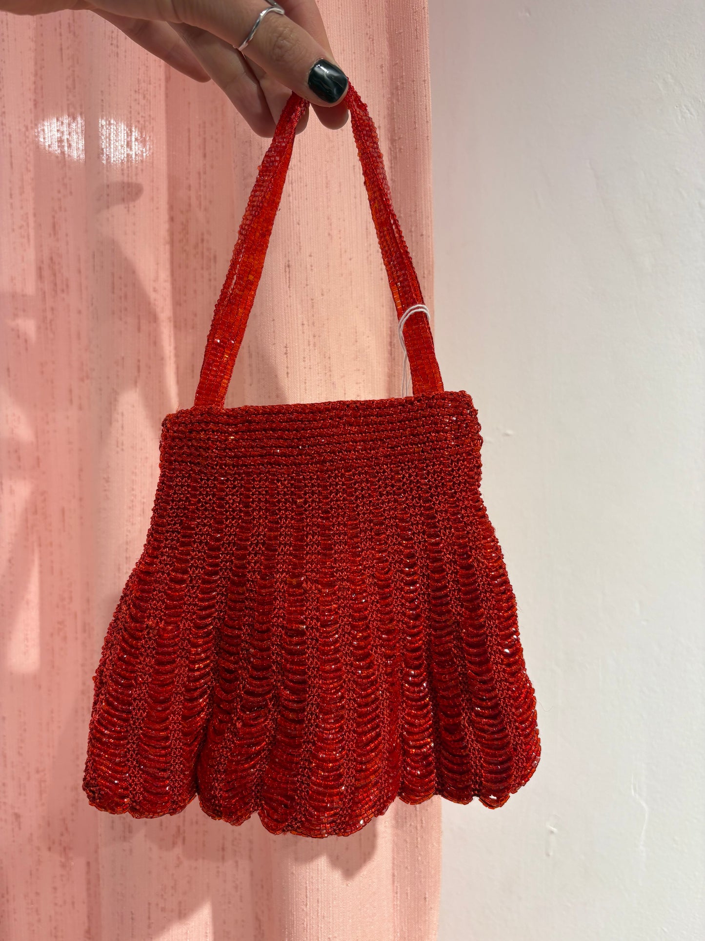 Mini beaded button-up bag (Deadstock)