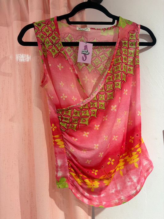 Ysatis colourful vintage top (L)