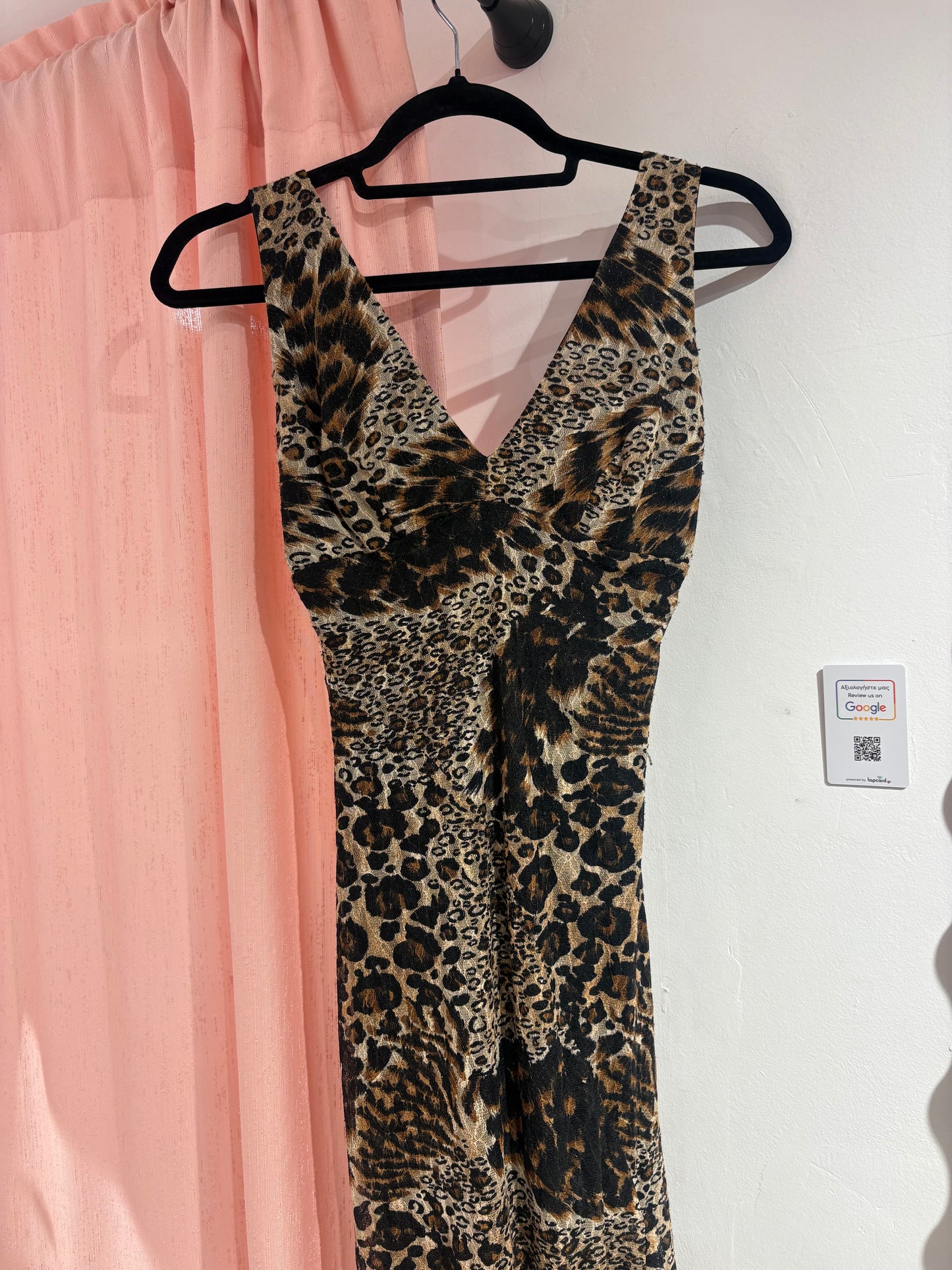 Wonderful maxi leopard print dress (M)