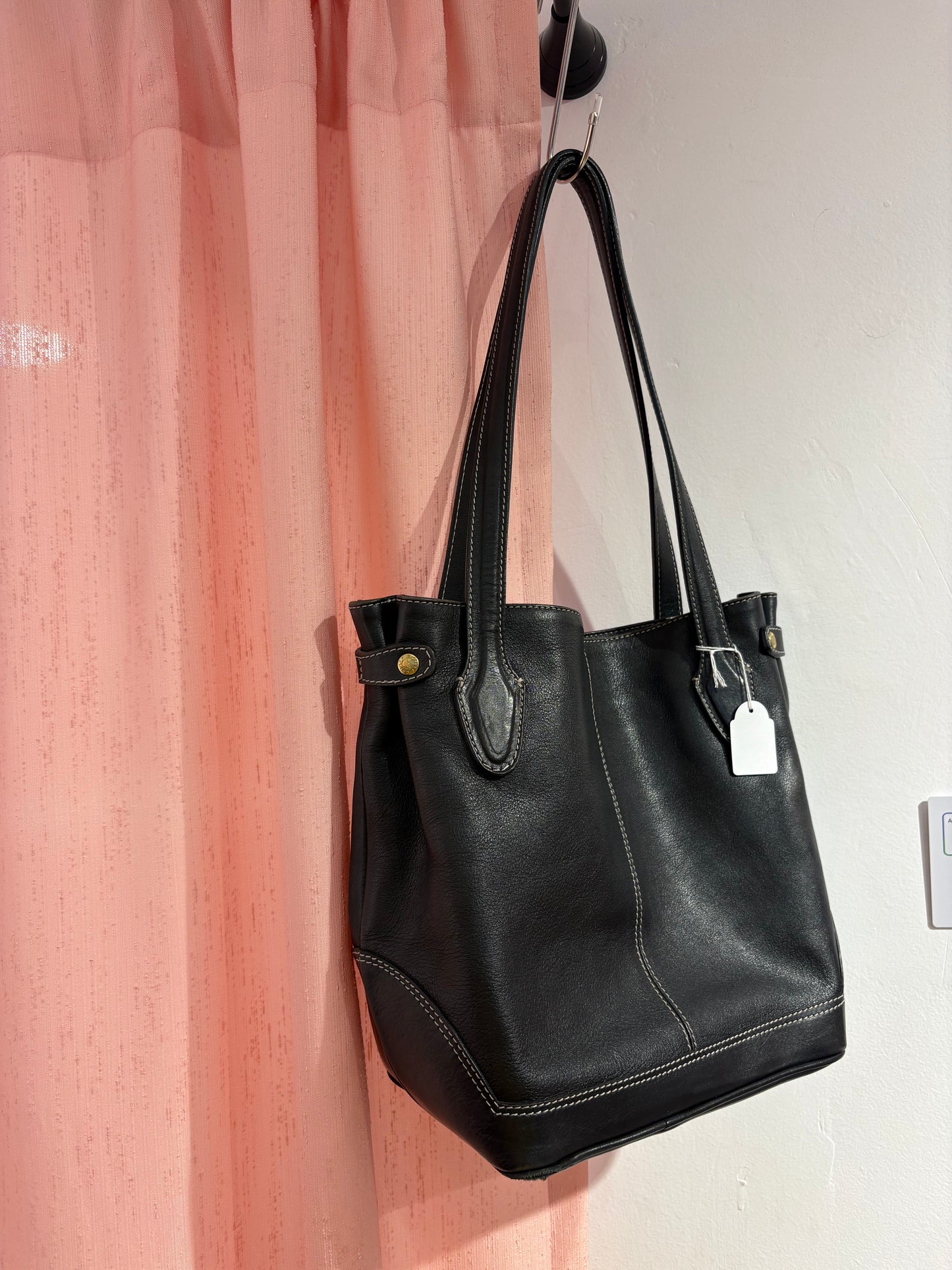 Real leather black Ghibli bag (original price 300+)