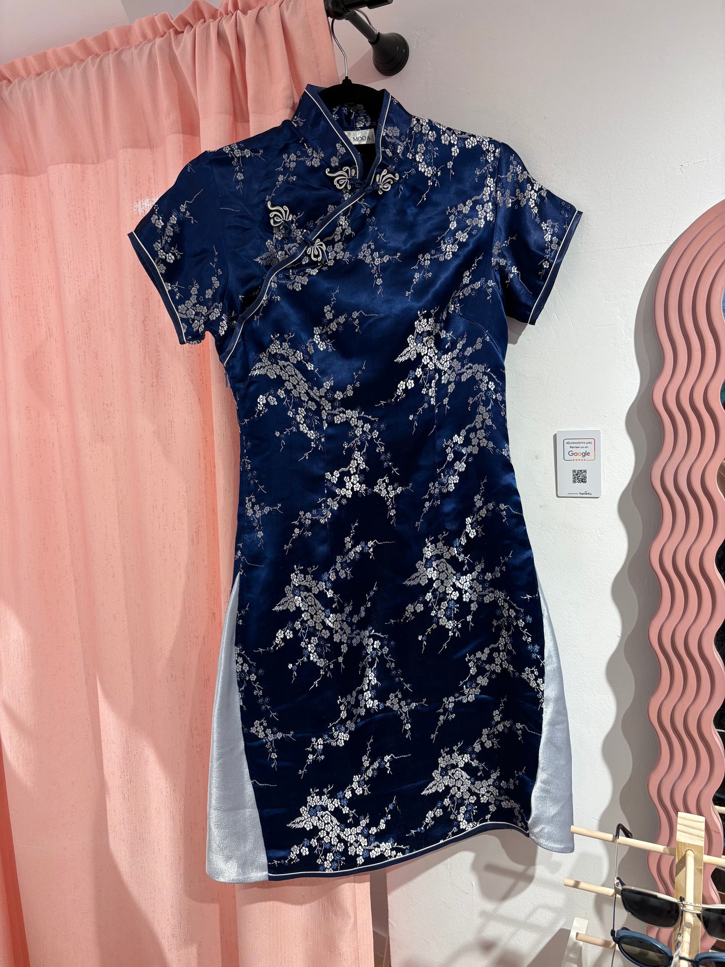 Pretty blue electric qipao (M)
