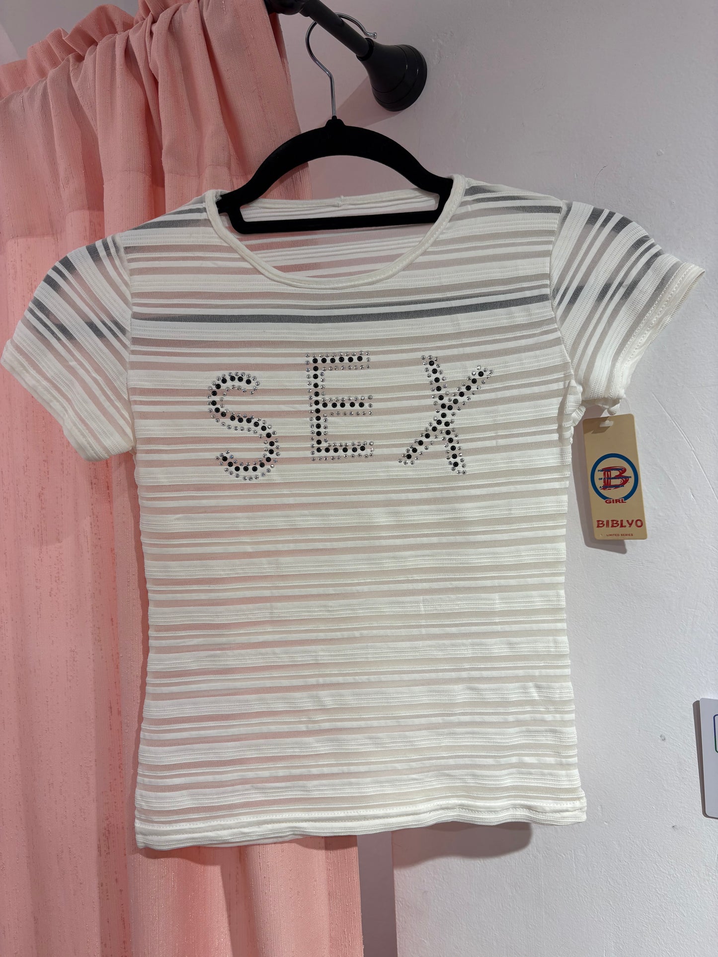 Edgy mesh graphic tee (One Size)